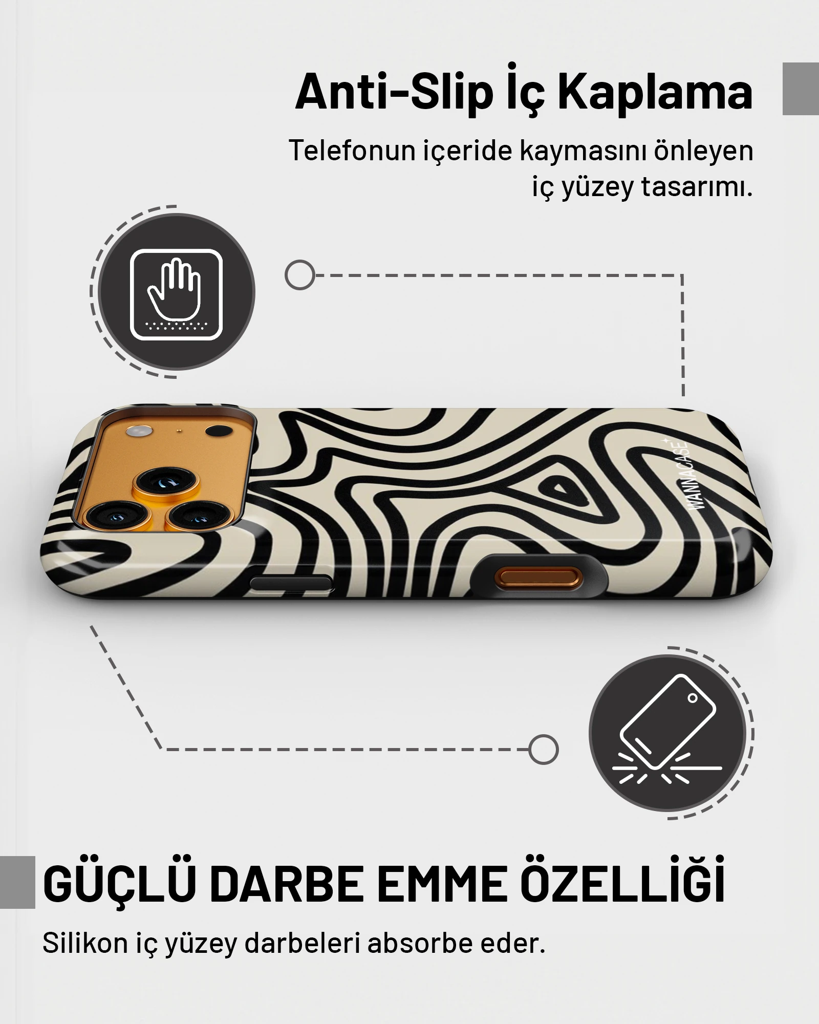 iPhone 16 Mono Chrome Essential Tough Telefon Kılıfı