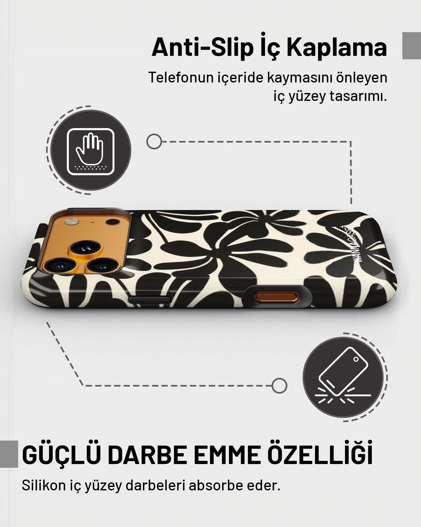 iPhone 17 Pro Max Shadow Flora Essential Tough Telefon Kılıfı