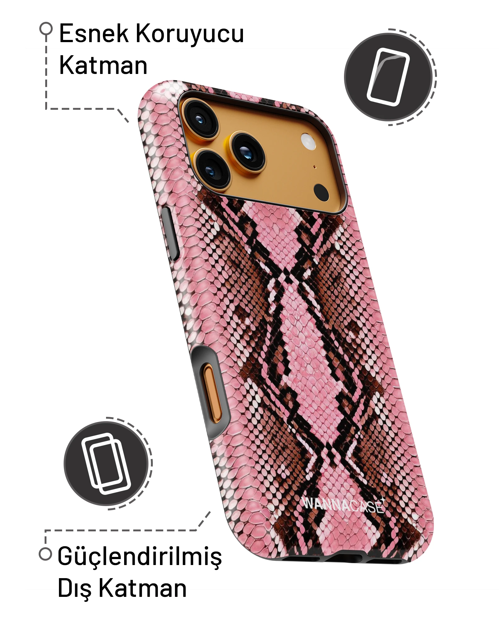 iPhone 13 Pink Viper Essential Tough Telefon Kılıfı