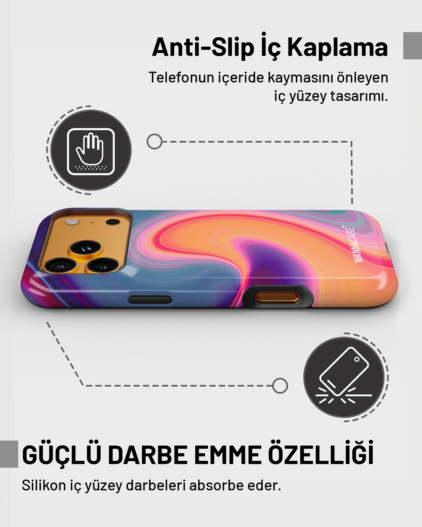 iPhone 16 Pro Vortex Aura Essential Tough Telefon Kılıfı