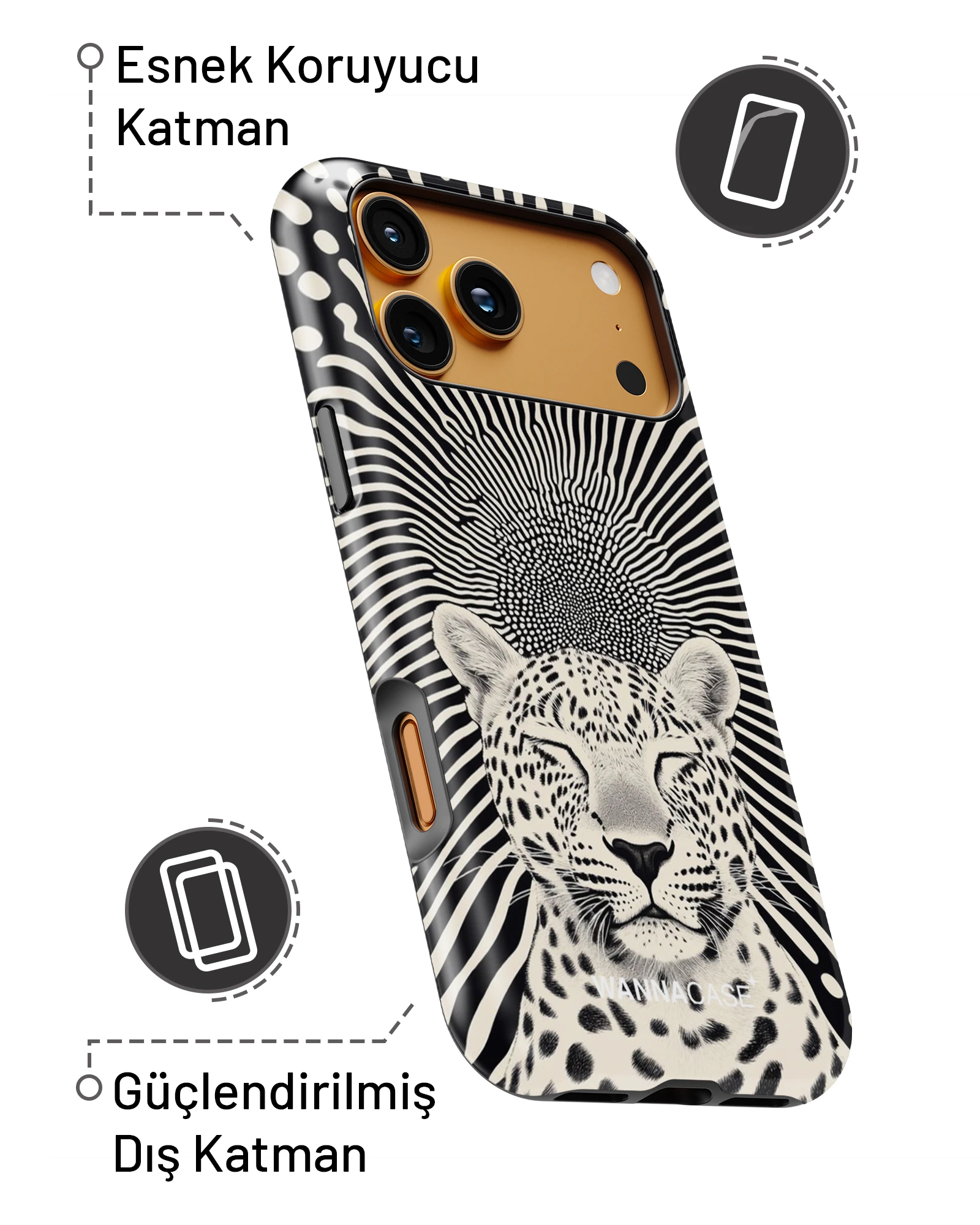 iPhone 14 Hypnotic Beast Essential Tough Telefon Kılıfı