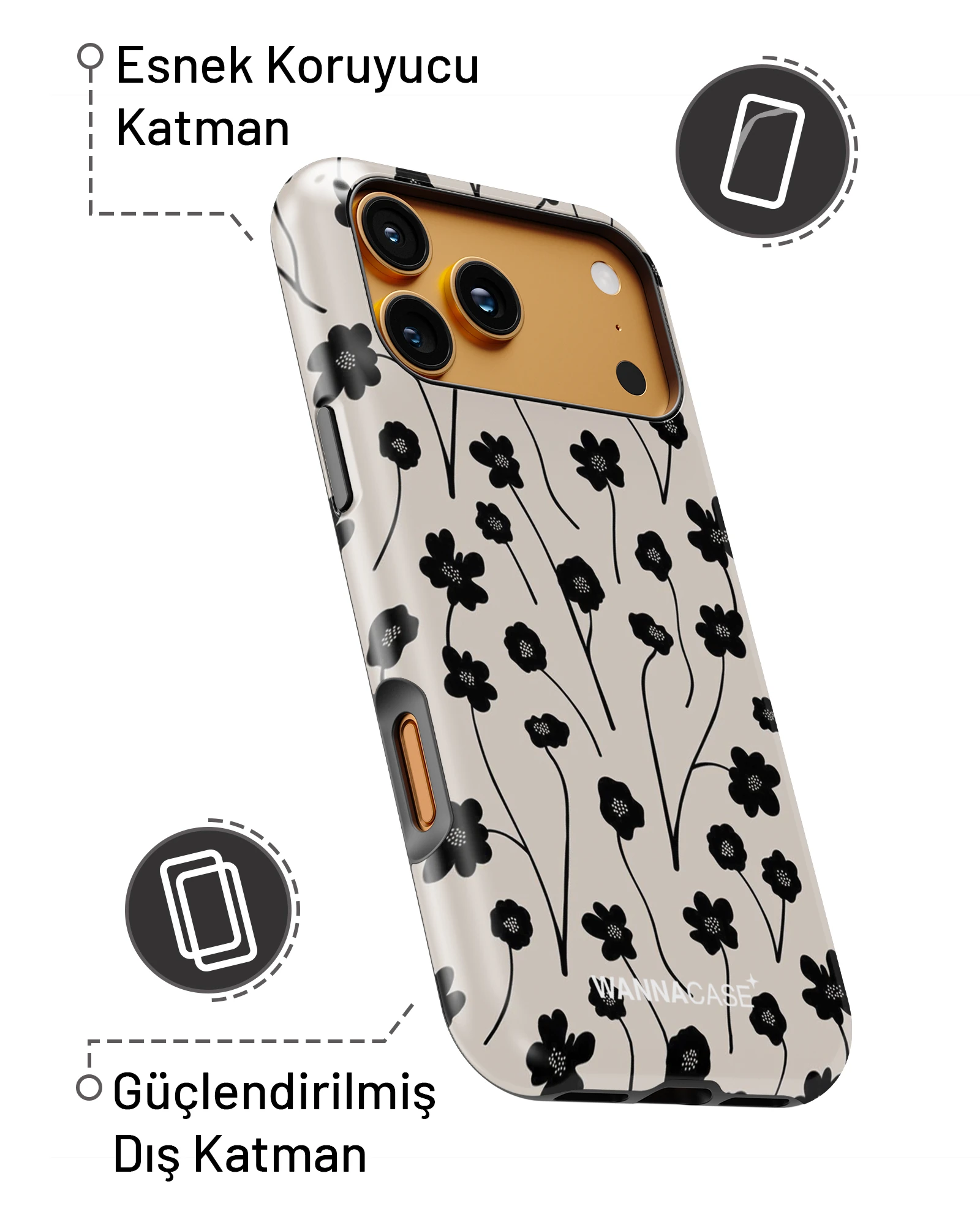 iPhone 17 Pro Max Mid Night Essential Tough Telefon Kılıfı