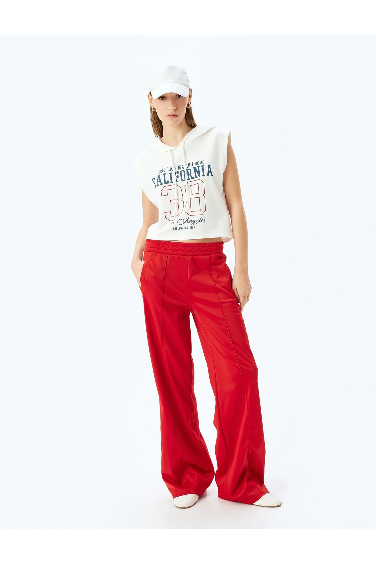 Kolej Baskılı Kolsuz Kapüşonlu Atlet