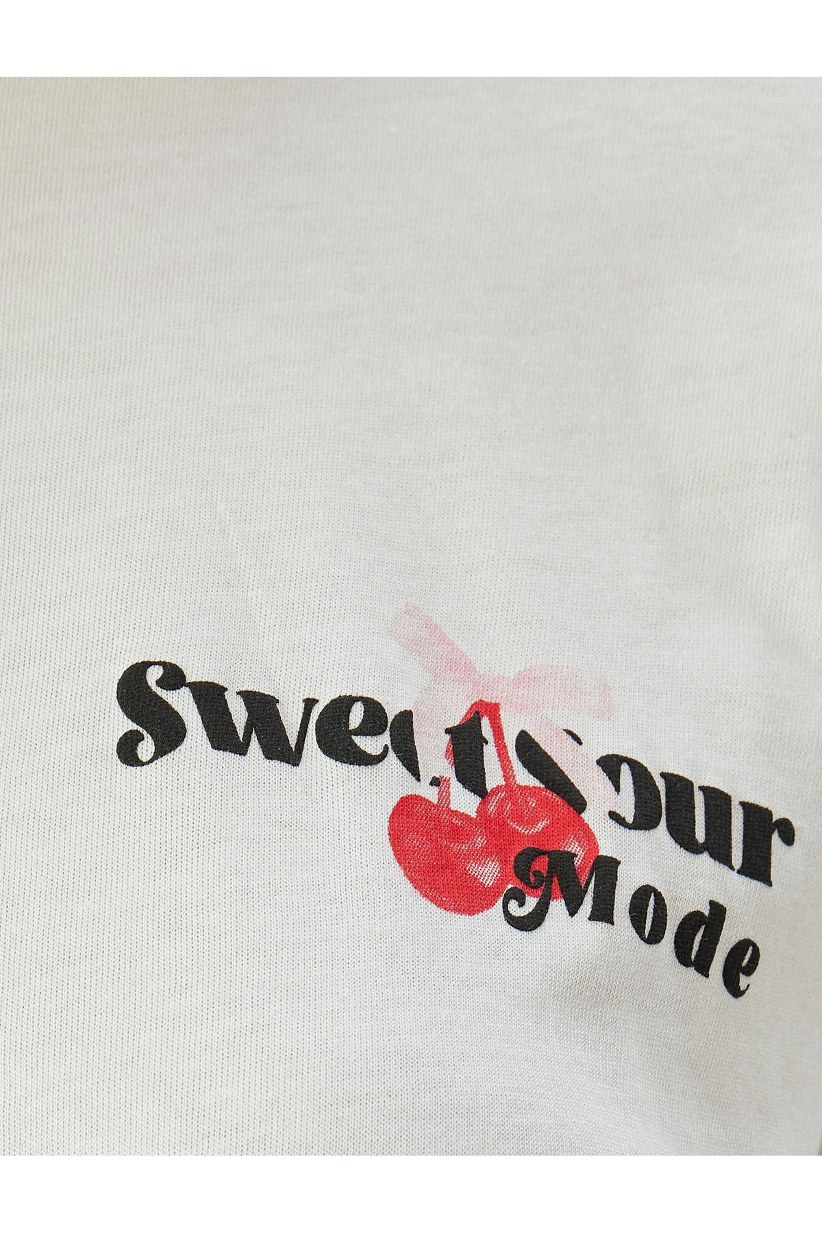 Bisiklet Yaka Ekru Kadın T-Shirt 5SAL10124IK