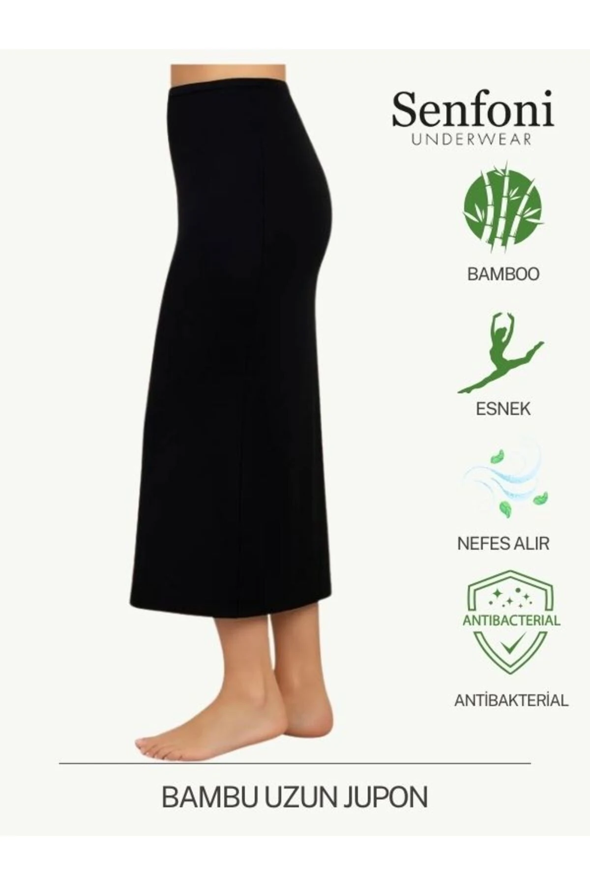 MODA BAMBU JUPON NEFES ALABİLİR KUMAŞ UZUN ETEK ASTARI