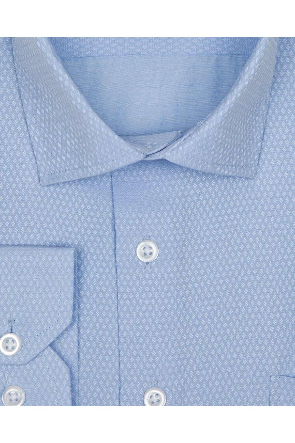 Bol Kesim Armürlü Beyaz Erkek Gömlek