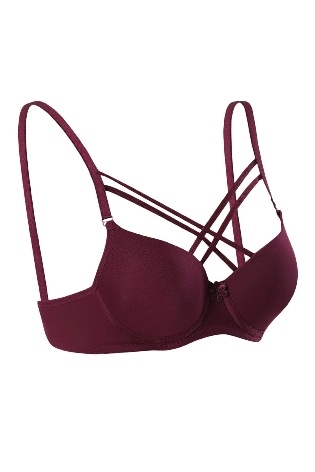 Destekli Dolgulu Dekolteli Bralet Sütyen Beyaz