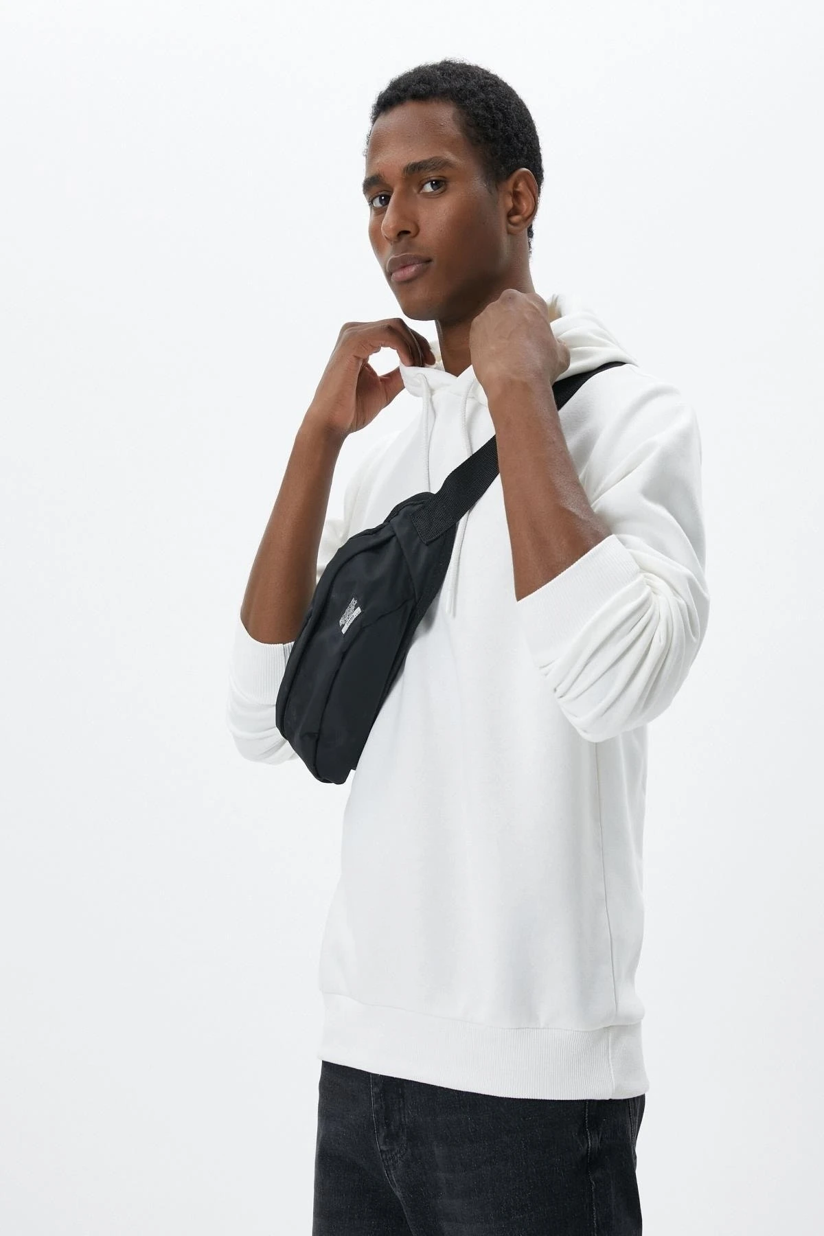 Basic Kapşonlu Sweat Uzun Kollu Şardonlu