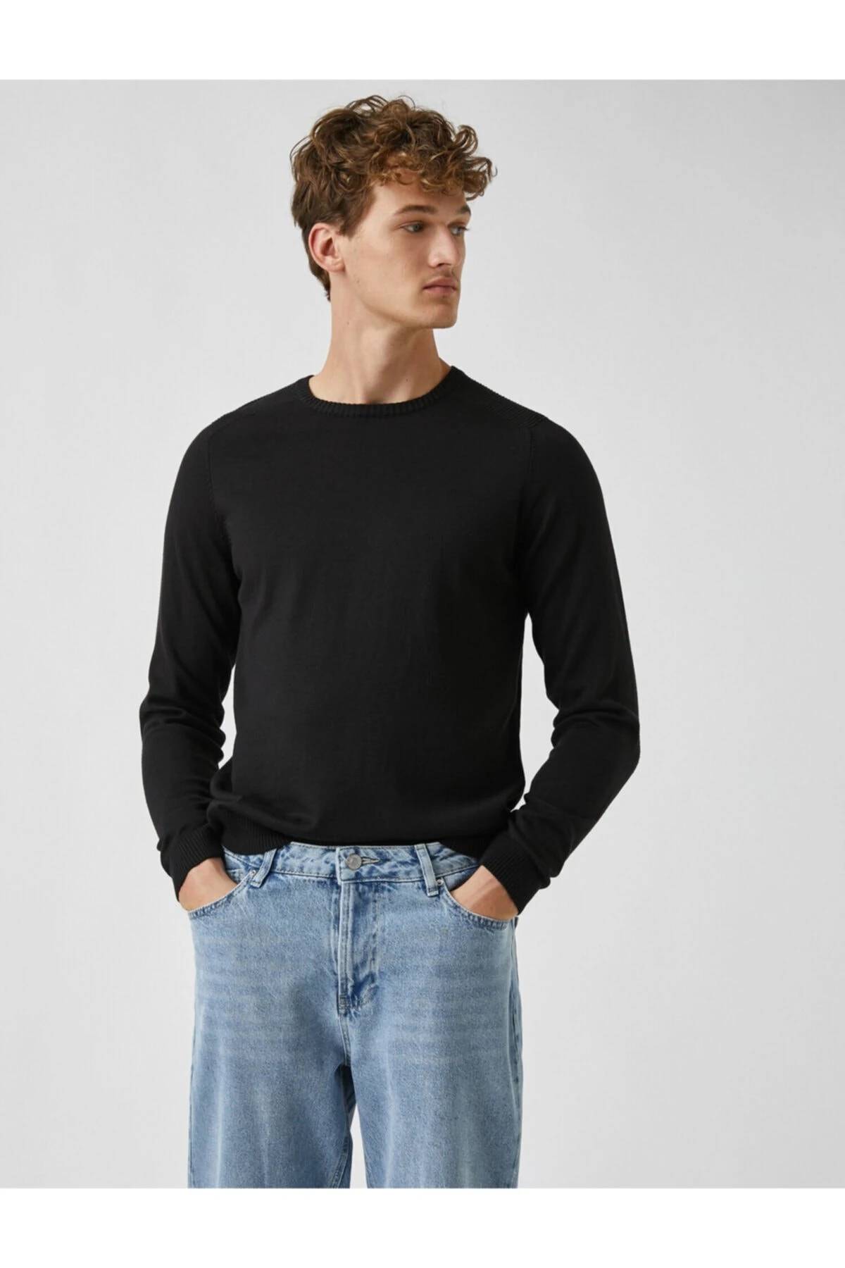Erkek Siyah Basic Kazak