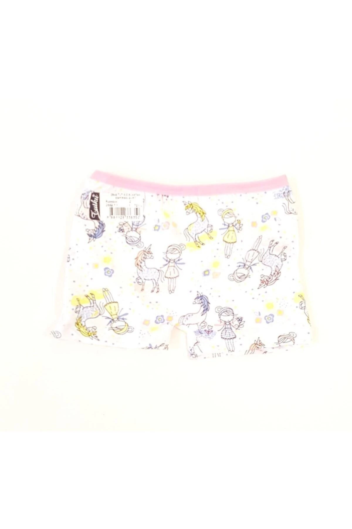 Kız Çocuk 6'lı Renkli Desenli Boxer