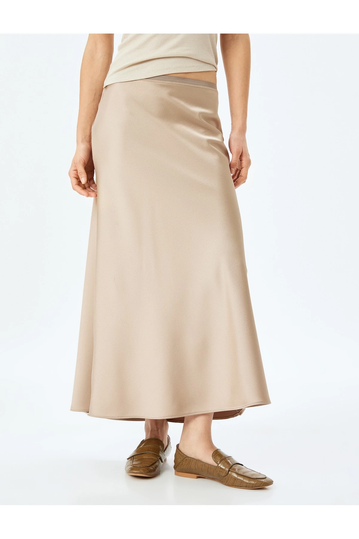 A Kesim Uzun Saten Etek
