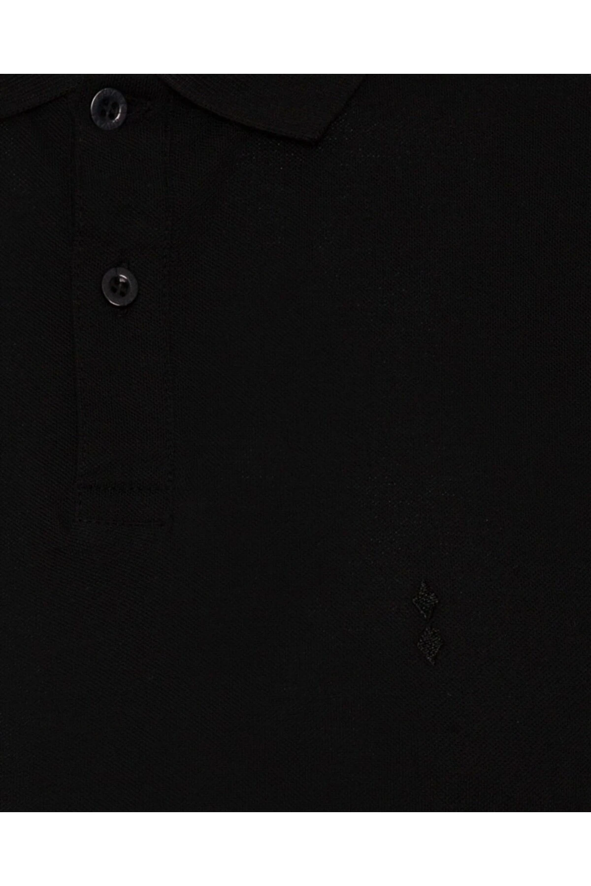 Bol Kesim Lacivert Polo Yaka Erkek Tişört