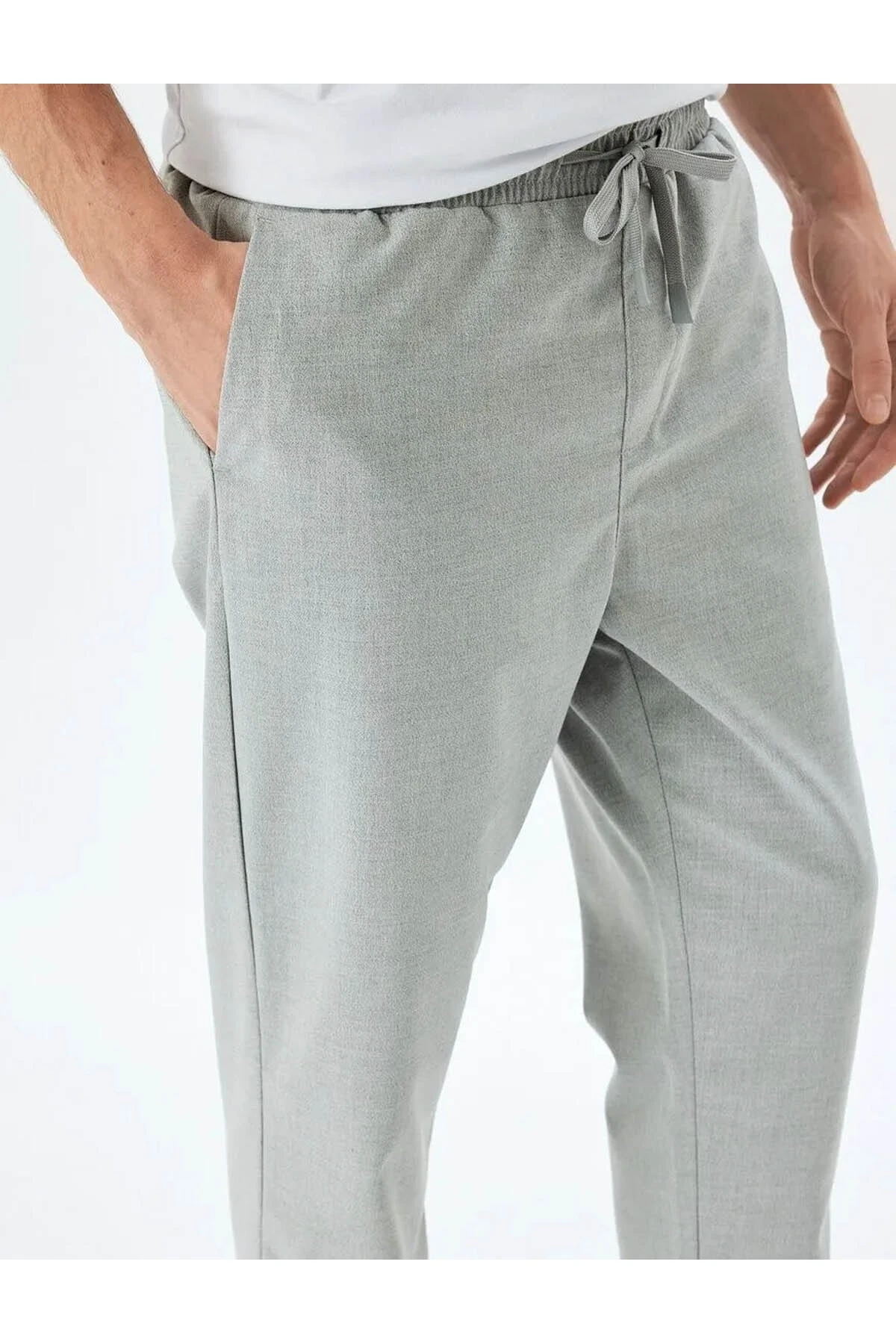 Slim Fit Cep Detaylı Antrasit Erkek Eşofman Altı 5SAM40031HW