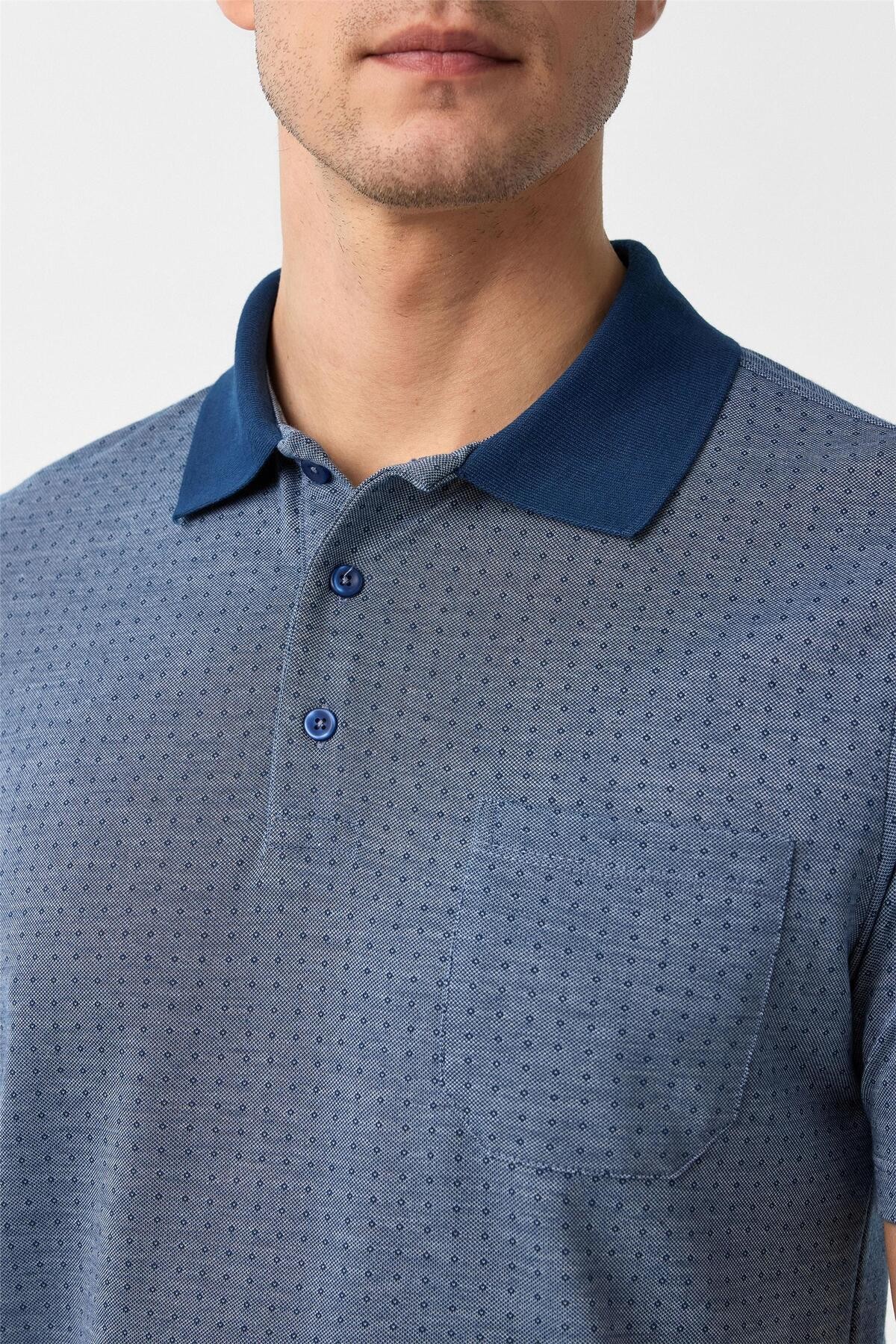 Gri Regular Armürlü Polo Yaka Tişört