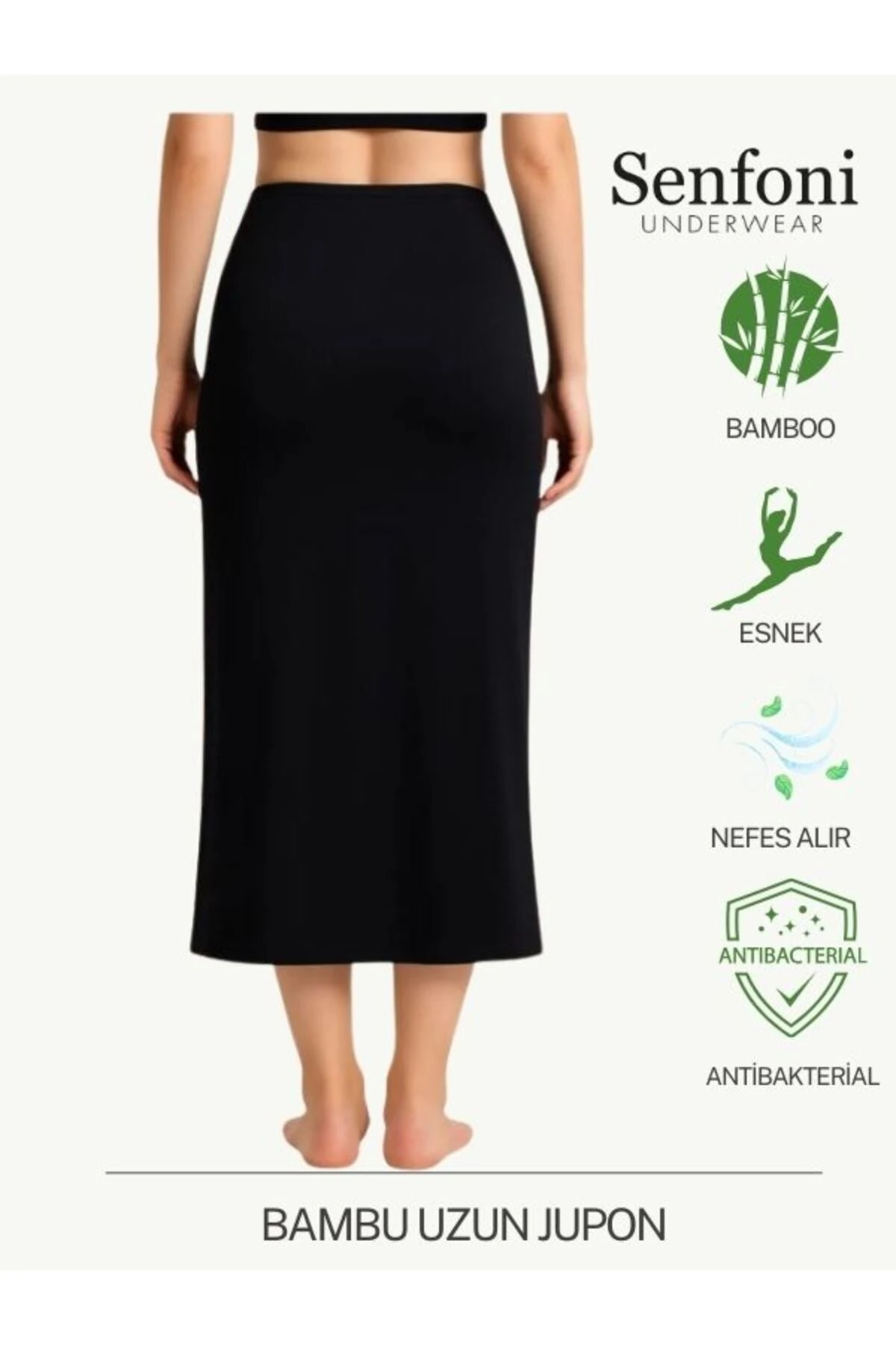 MODA BAMBU JUPON NEFES ALABİLİR KUMAŞ UZUN ETEK ASTARI