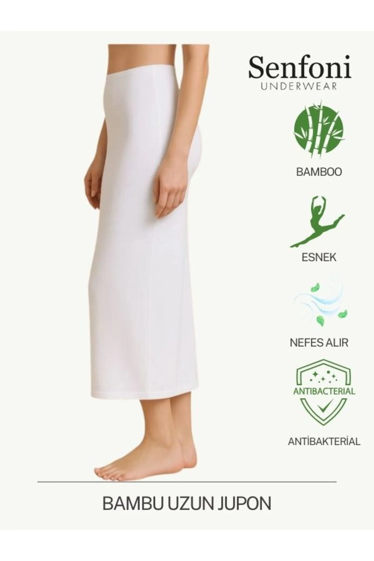 MODA BAMBU JUPON NEFES ALABİLİR KUMAŞ UZUN ETEK ASTARI