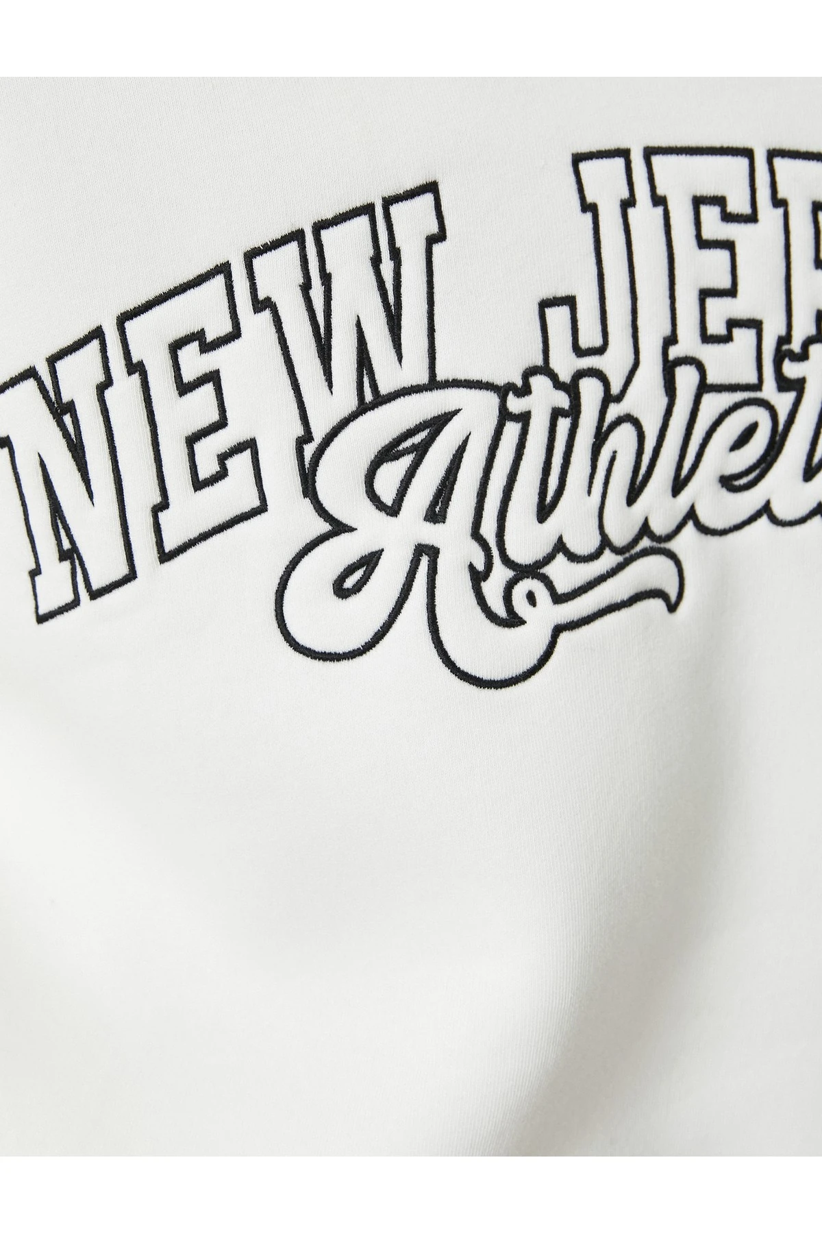 Şardonlu Kolej Sweatshirt Baskılı Yarım Fermuarlı Relax Fit İşlemeli Ribanalı