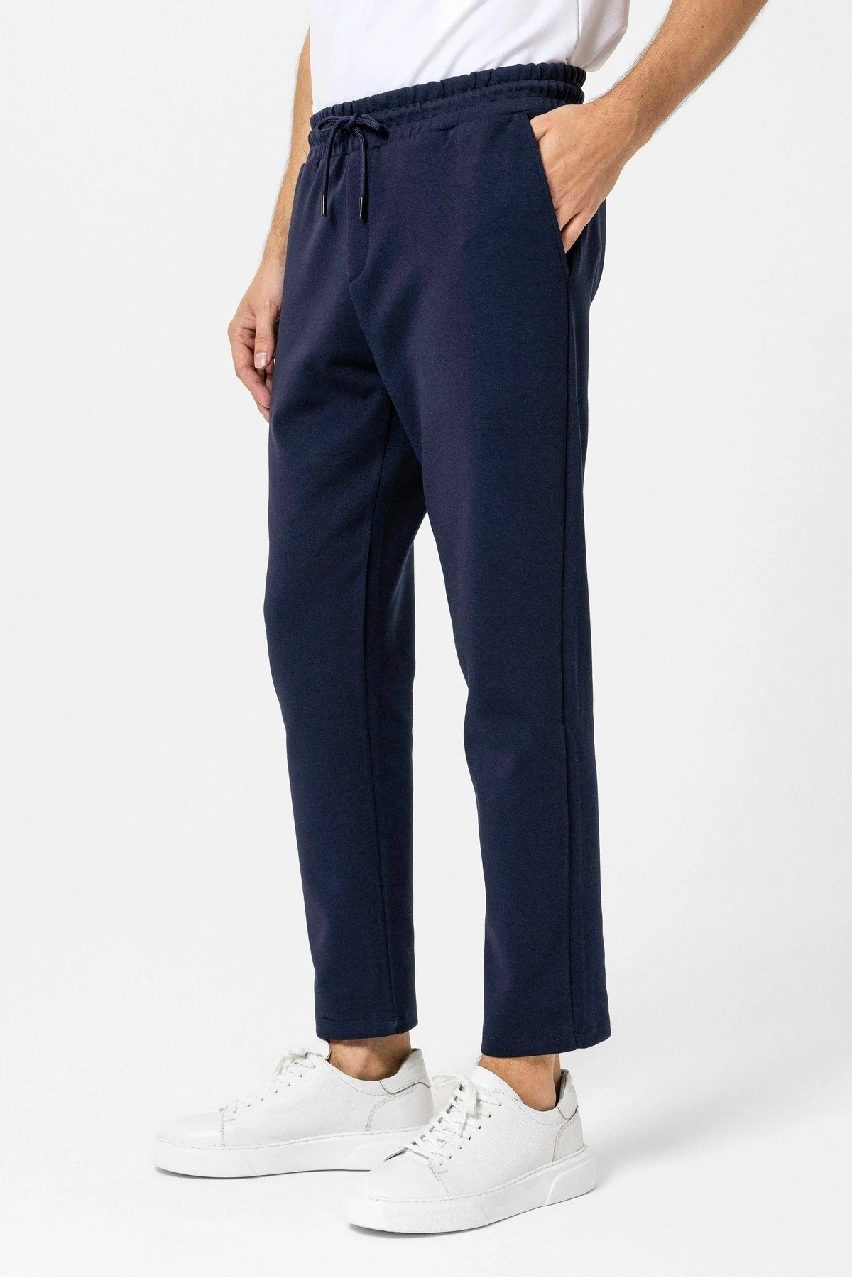 Süvari Bol Kesim Düz Jogger Lacivert Eşofman Altı