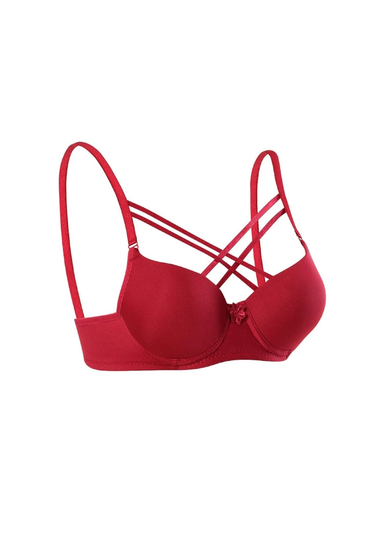 Destekli Dolgulu Dekolteli Bralet Sütyen Mürdüm