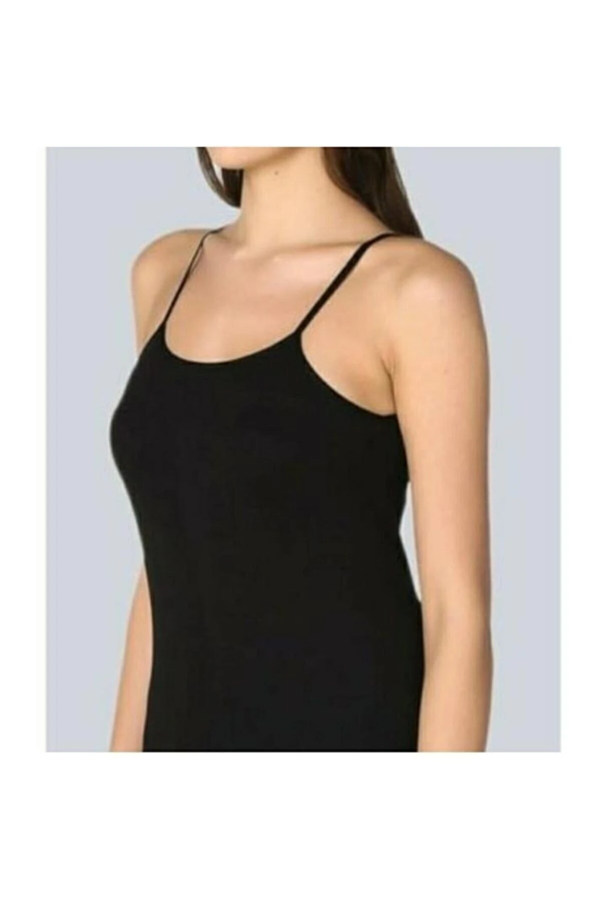 Özel Üretim %100 Pamuk Kadın Ince Askı Beyaz Atlet