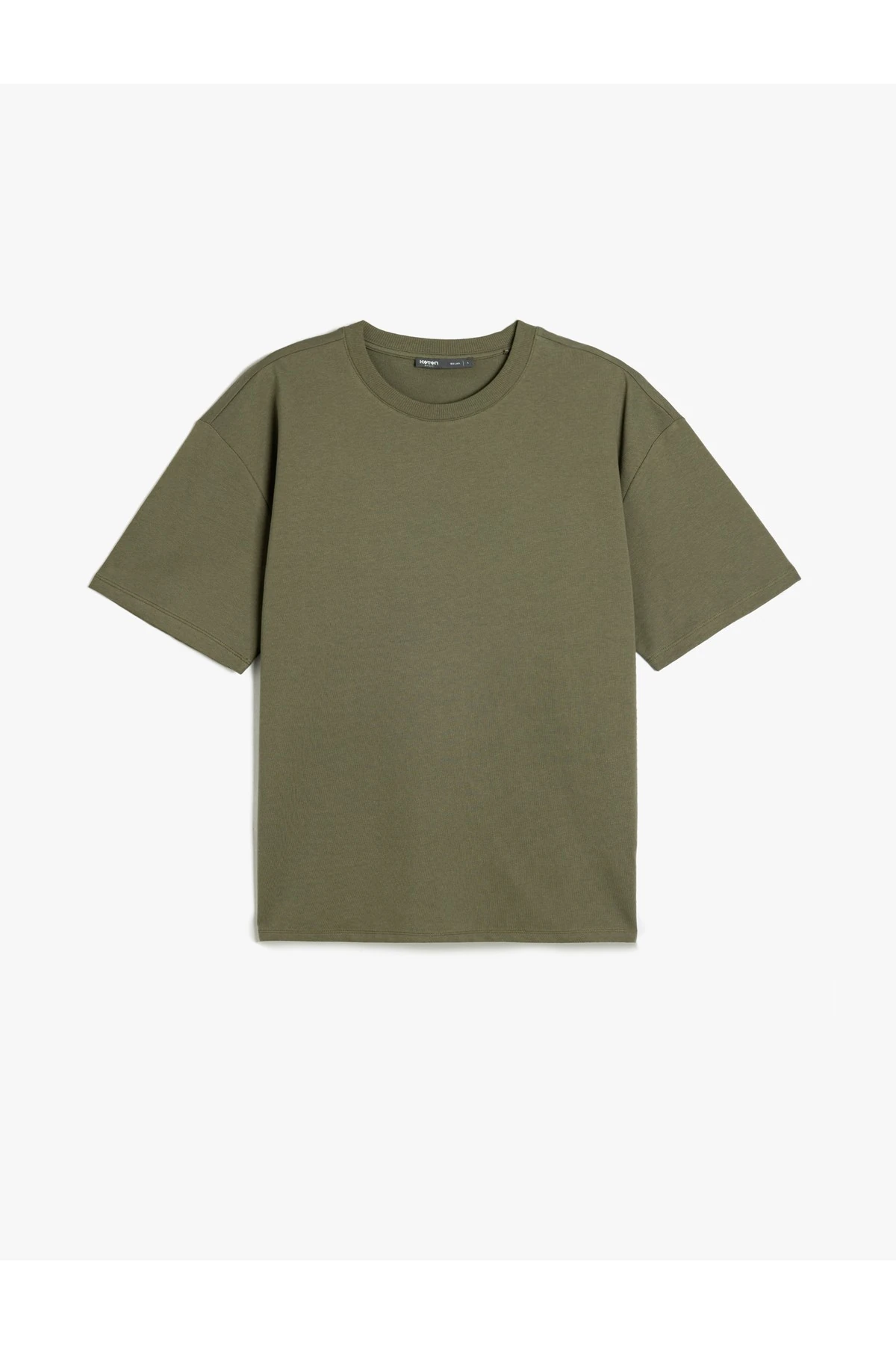 Pamuklu Kısa Kollu Pike Tok Kumaş Bisiklet Yaka Basic Oversize Tişört