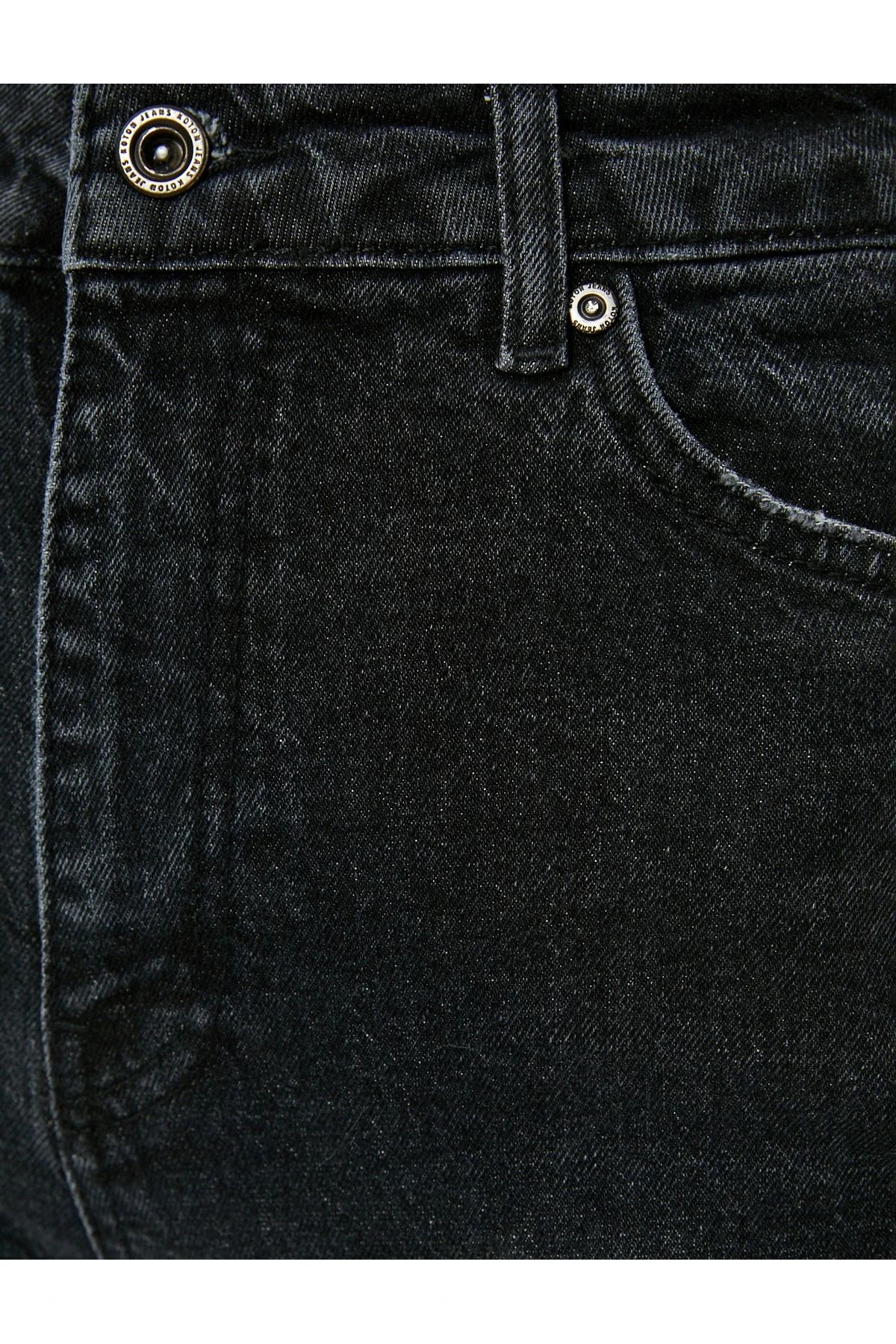 Yüksek Bel Kot Pantolon Rahat Kesim Hafif Dar Paça - Mom Slim Jeans