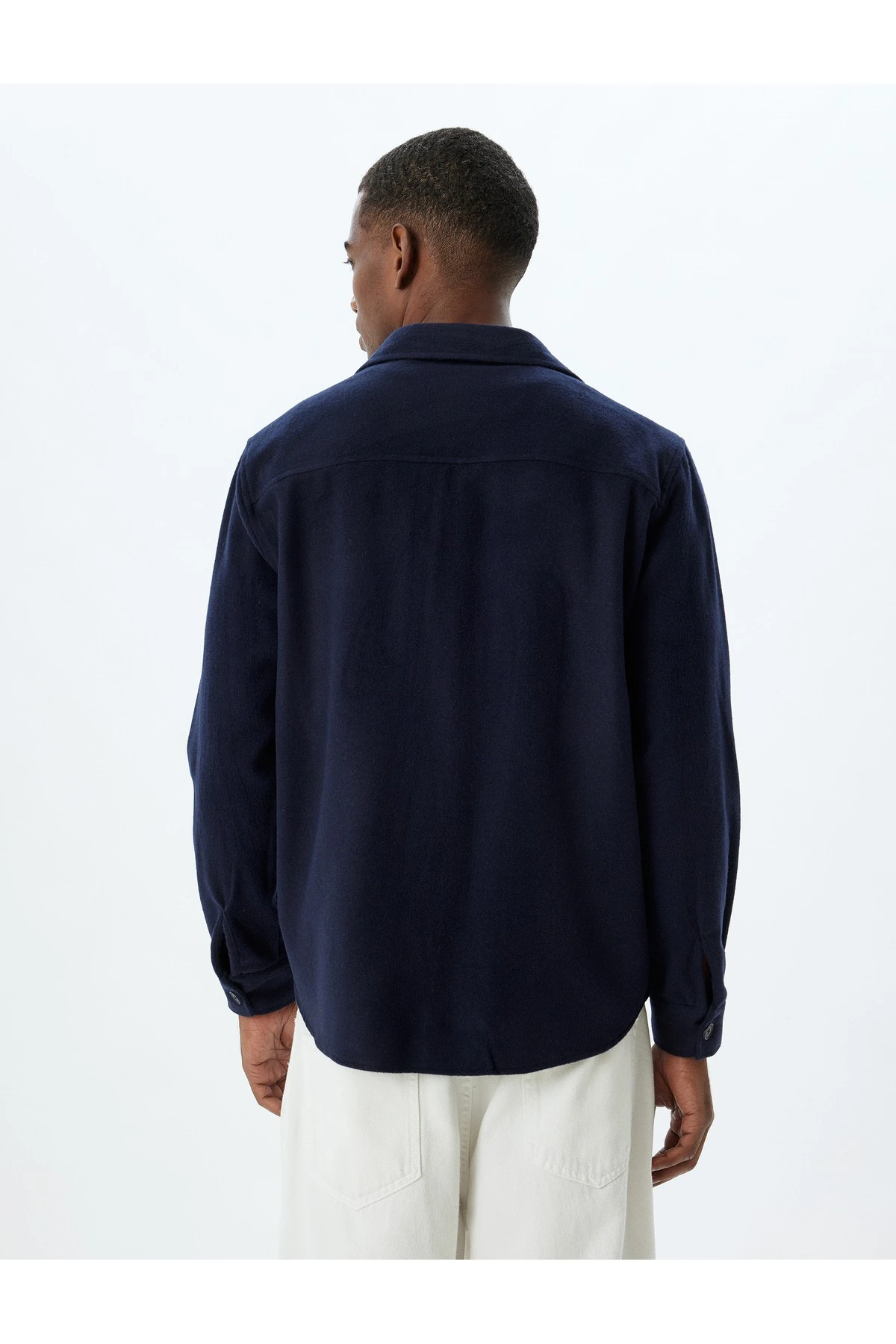 Uzun Kollu Gömlek Cep Detaylı Pamuk Karışımlı Regular Fit