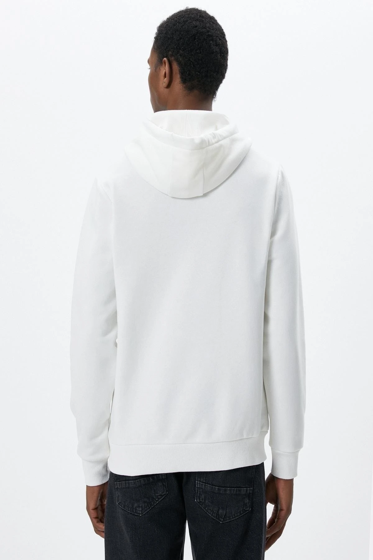 Basic Kapşonlu Sweat Uzun Kollu Şardonlu