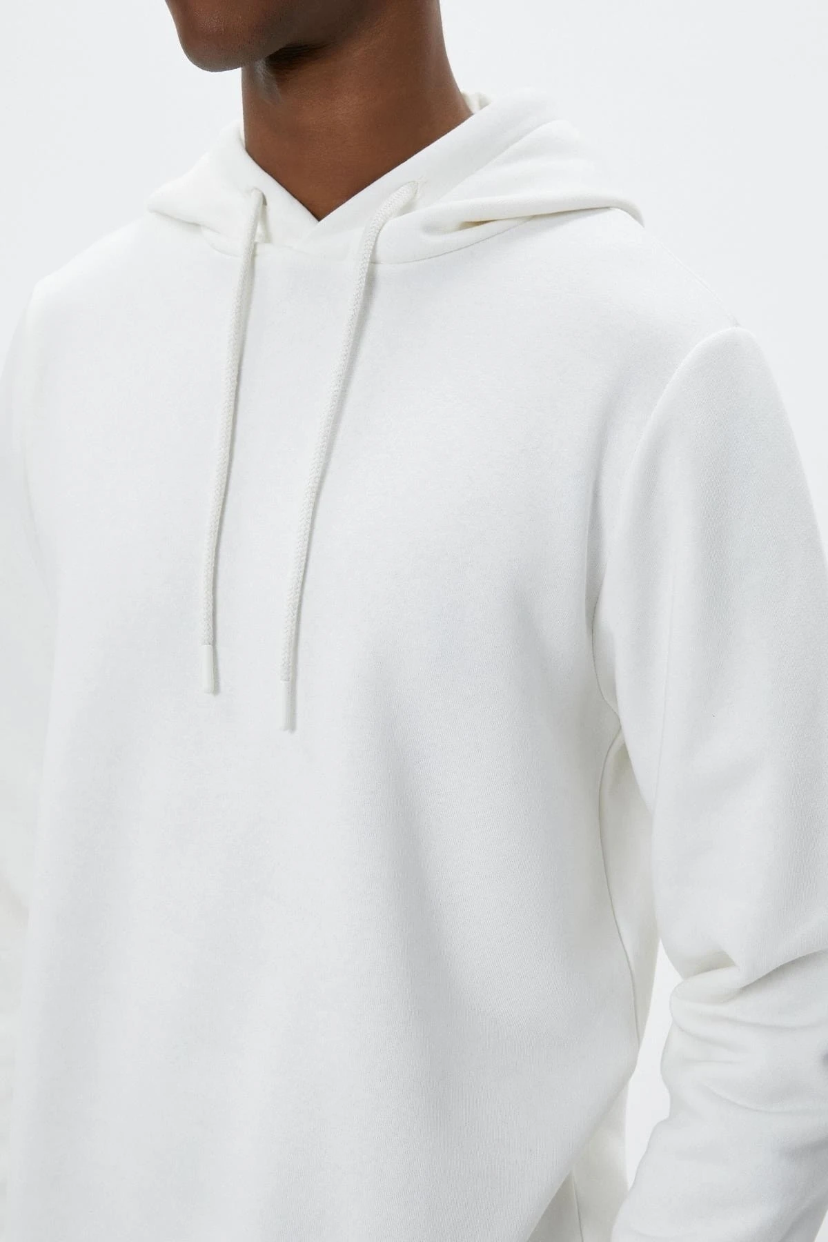 Basic Kapşonlu Sweat Uzun Kollu Şardonlu