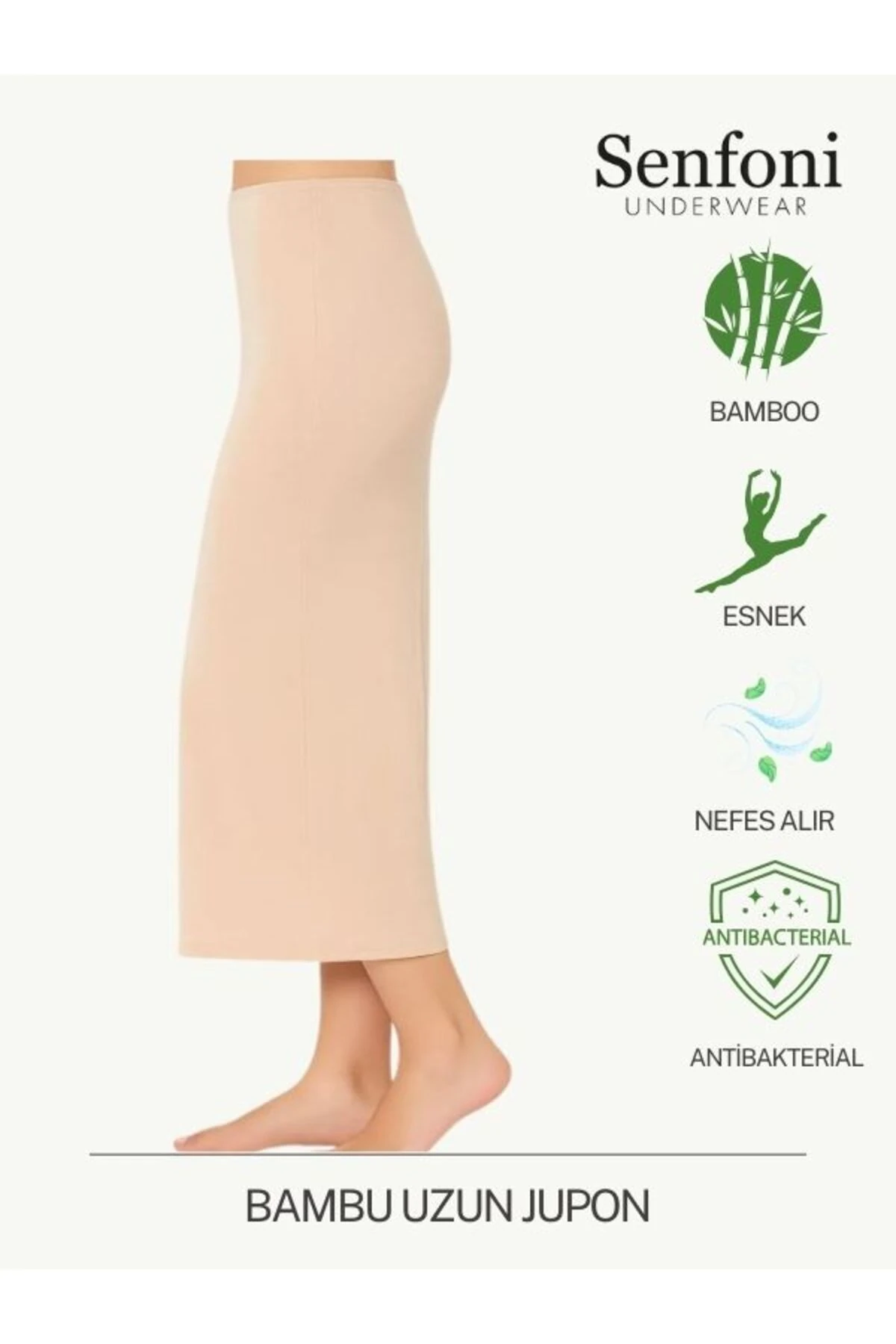 MODA BAMBU JUPON NEFES ALABİLİR KUMAŞ UZUN ETEK ASTARI