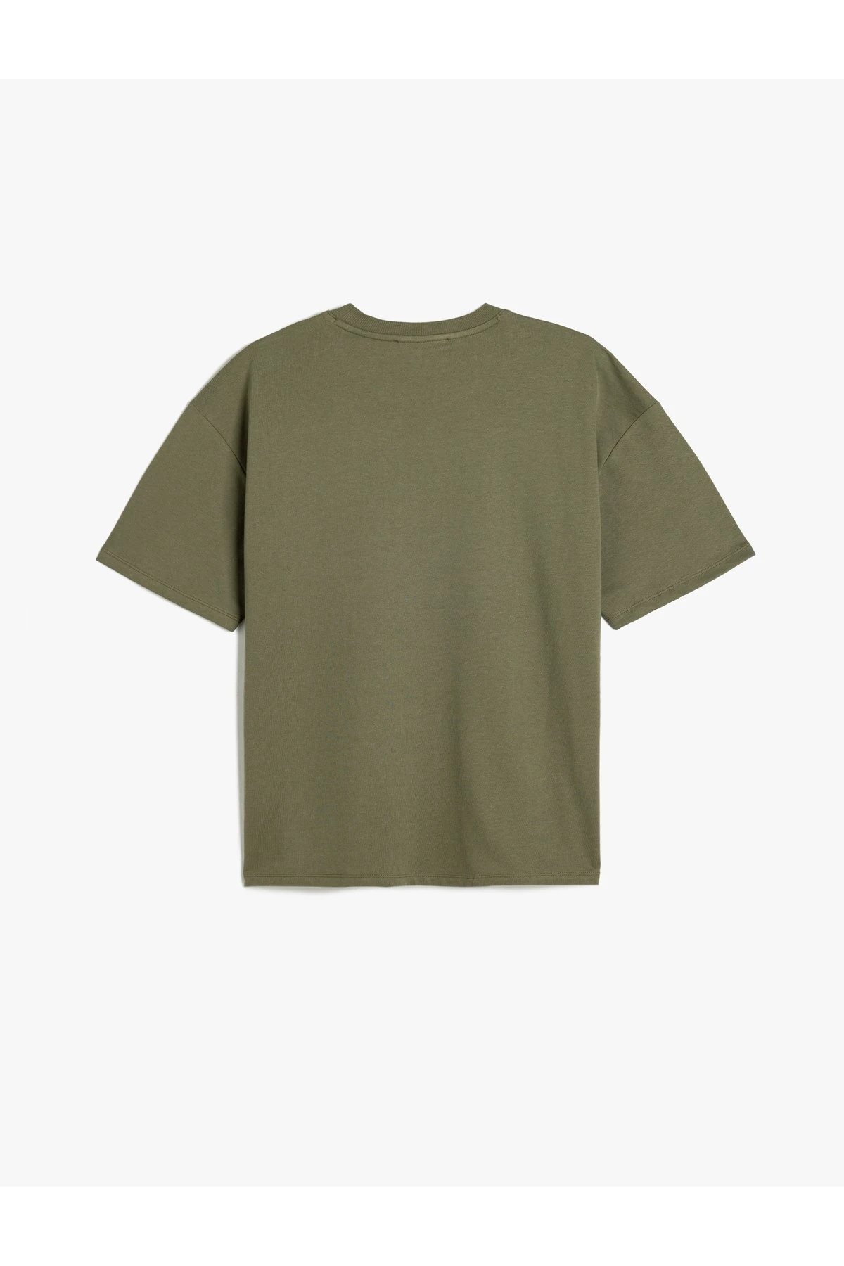 Pamuklu Kısa Kollu Pike Tok Kumaş Bisiklet Yaka Basic Oversize Tişört