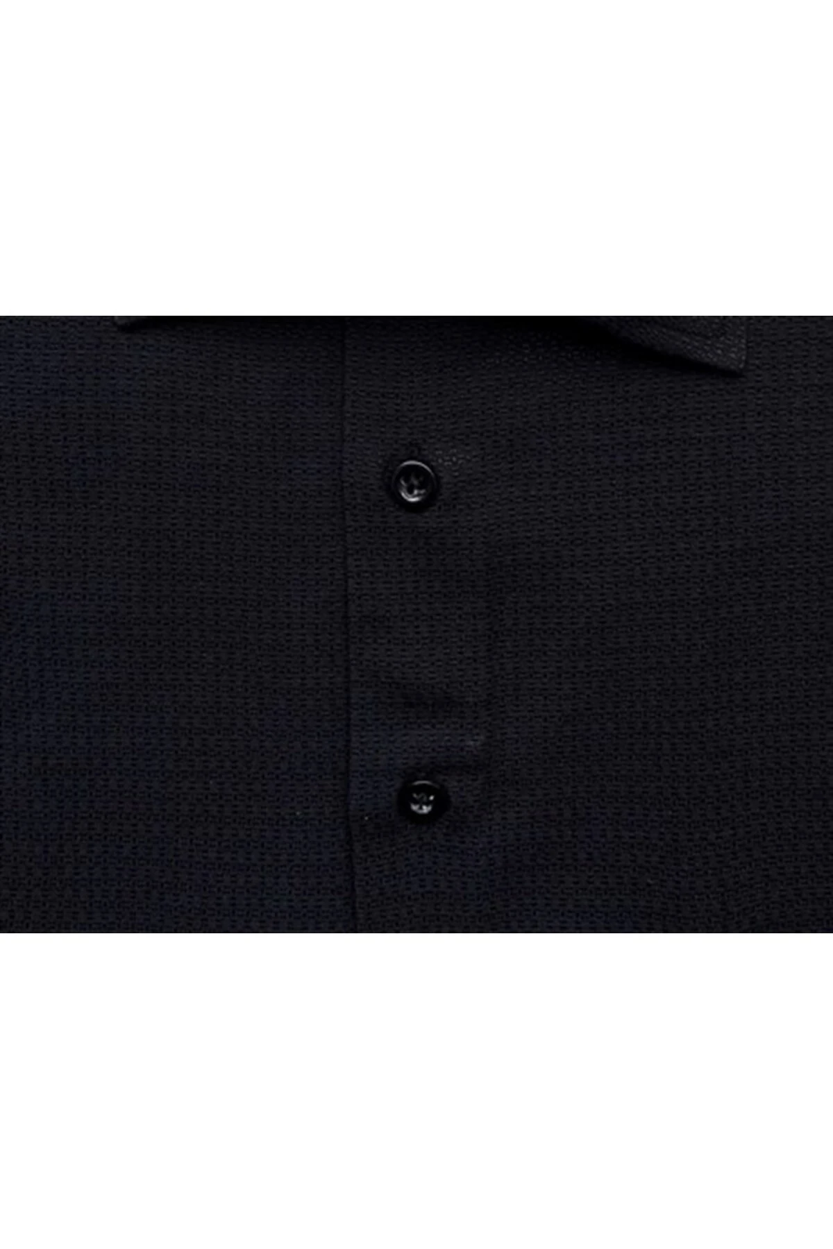 Süvari Battal Beden Siyah Erkek Gömlek Armürlü