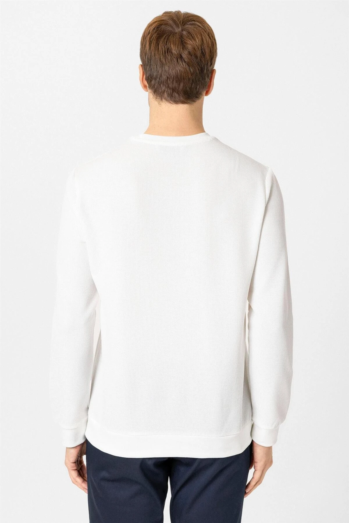 Siyah Regular Armürlü Bisiklet Yaka Triko