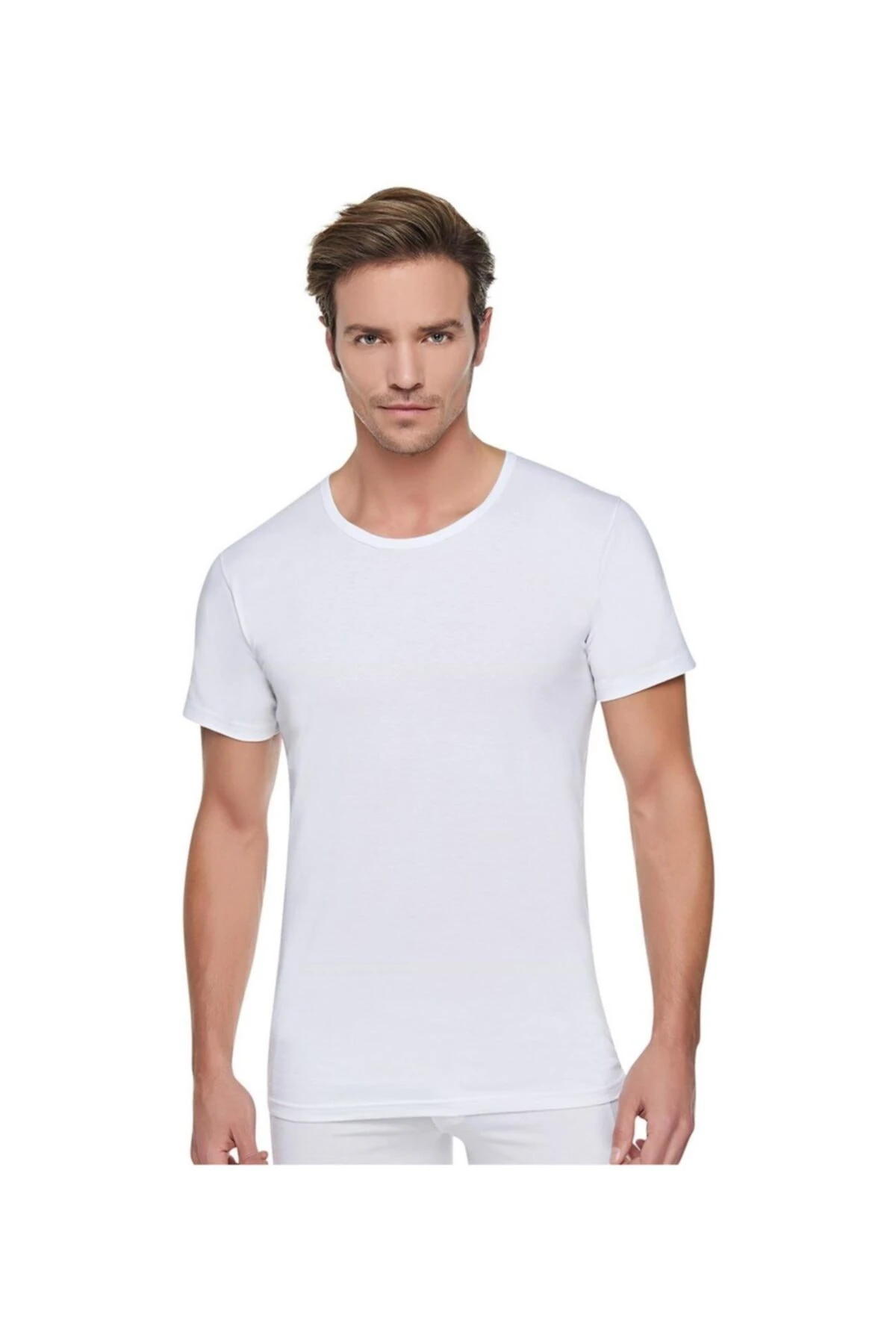 Erkek Beyaz Yarım Kol Fanila 0103
