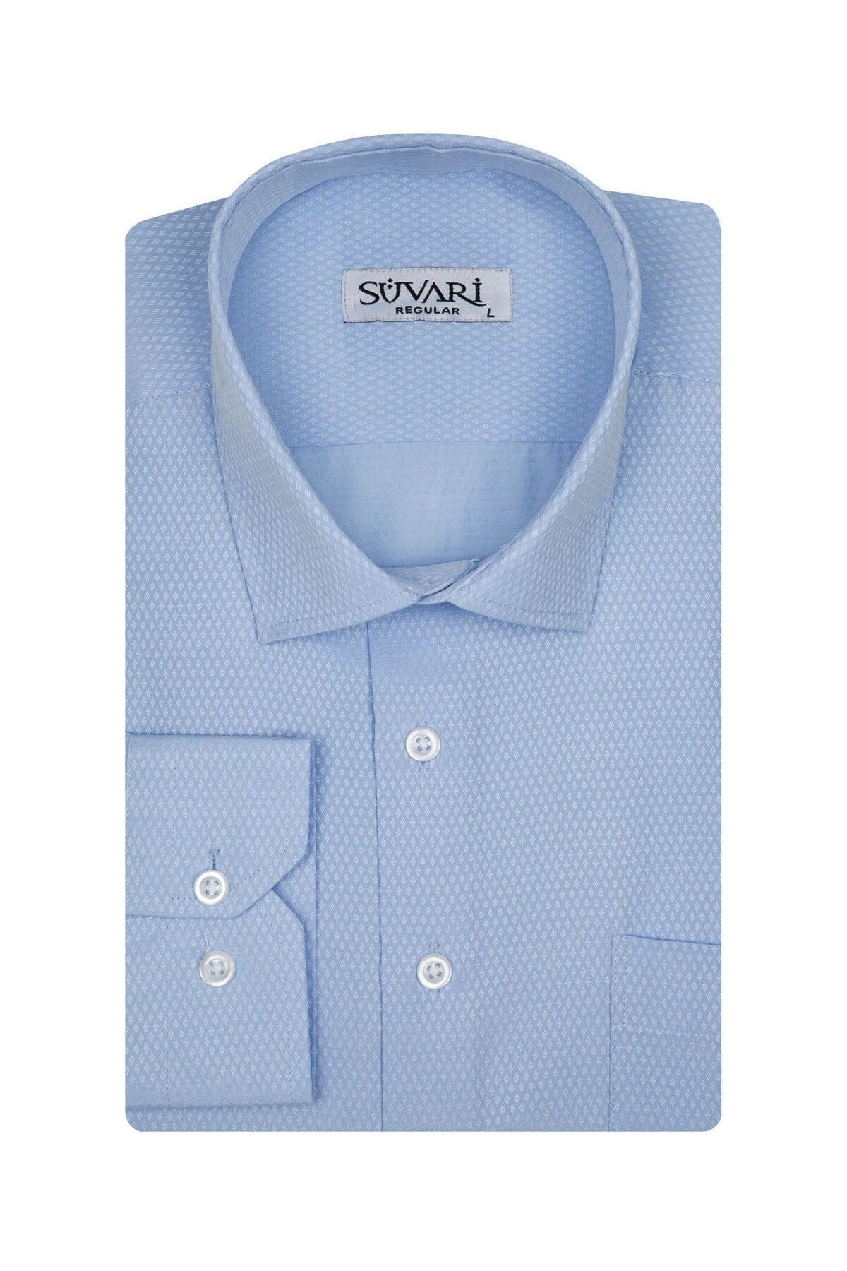 Bol Kesim Armürlü Beyaz Erkek Gömlek