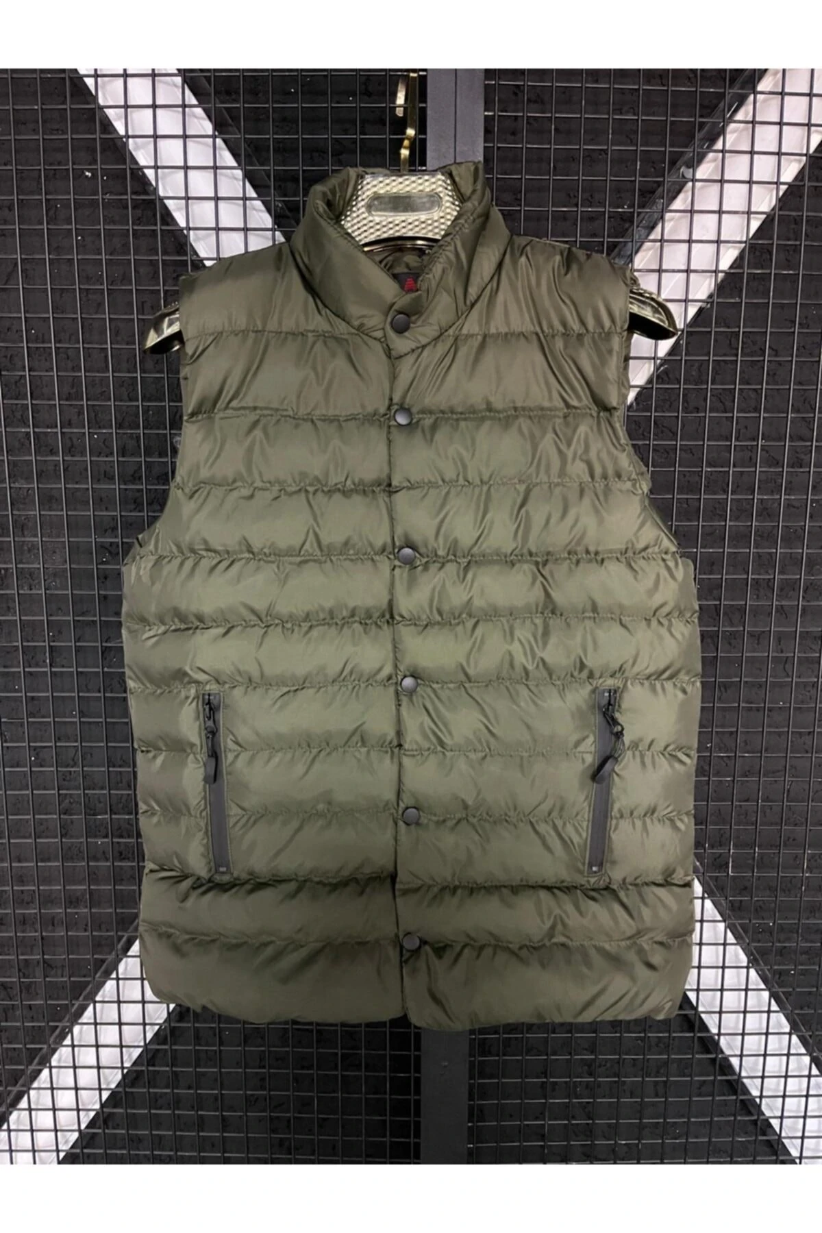 Erkek Soft Casual Lacivert Spor Dolum Yatay Dikiş Patlı Şişme Yelek