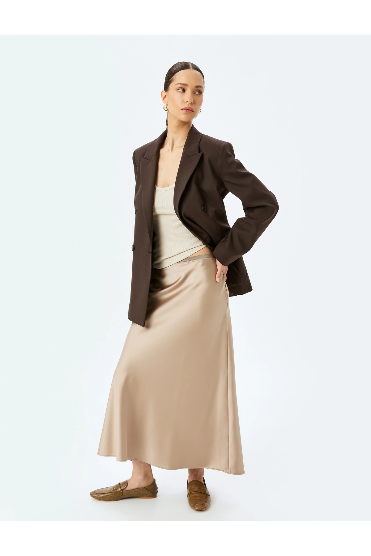 A Kesim Uzun Saten Etek