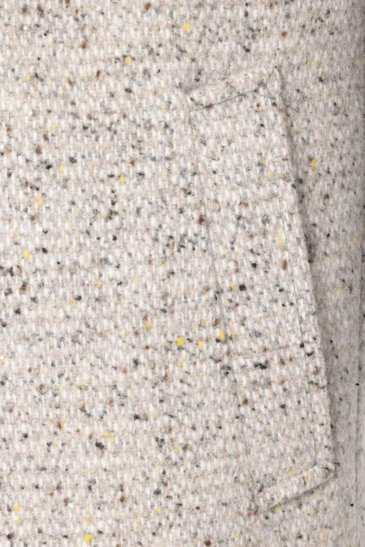 Sivri Yaka Slim Düz Kaban