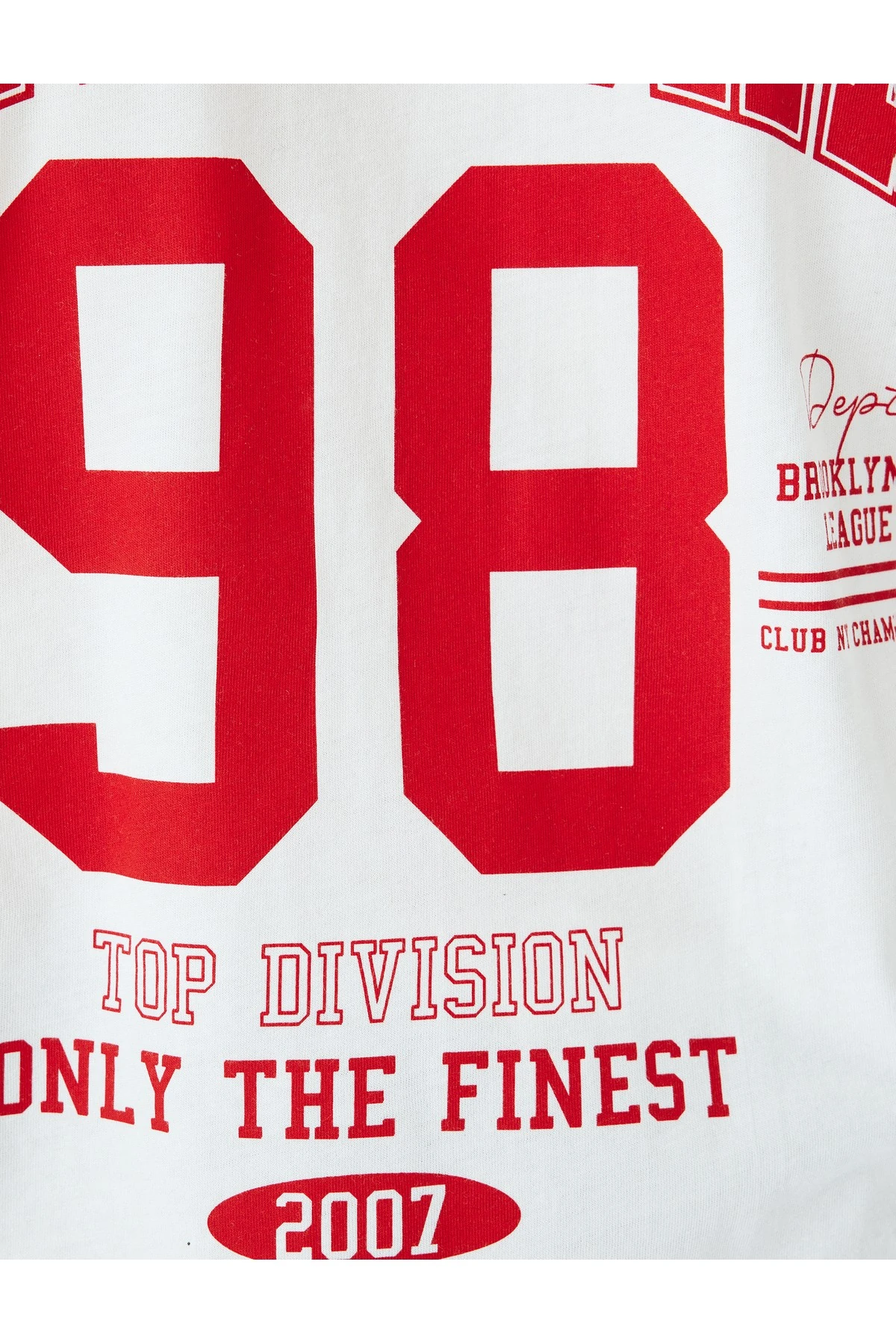 Kolej Baskılı Oversize Bisiklet Yaka Kısa Kollu Tişört