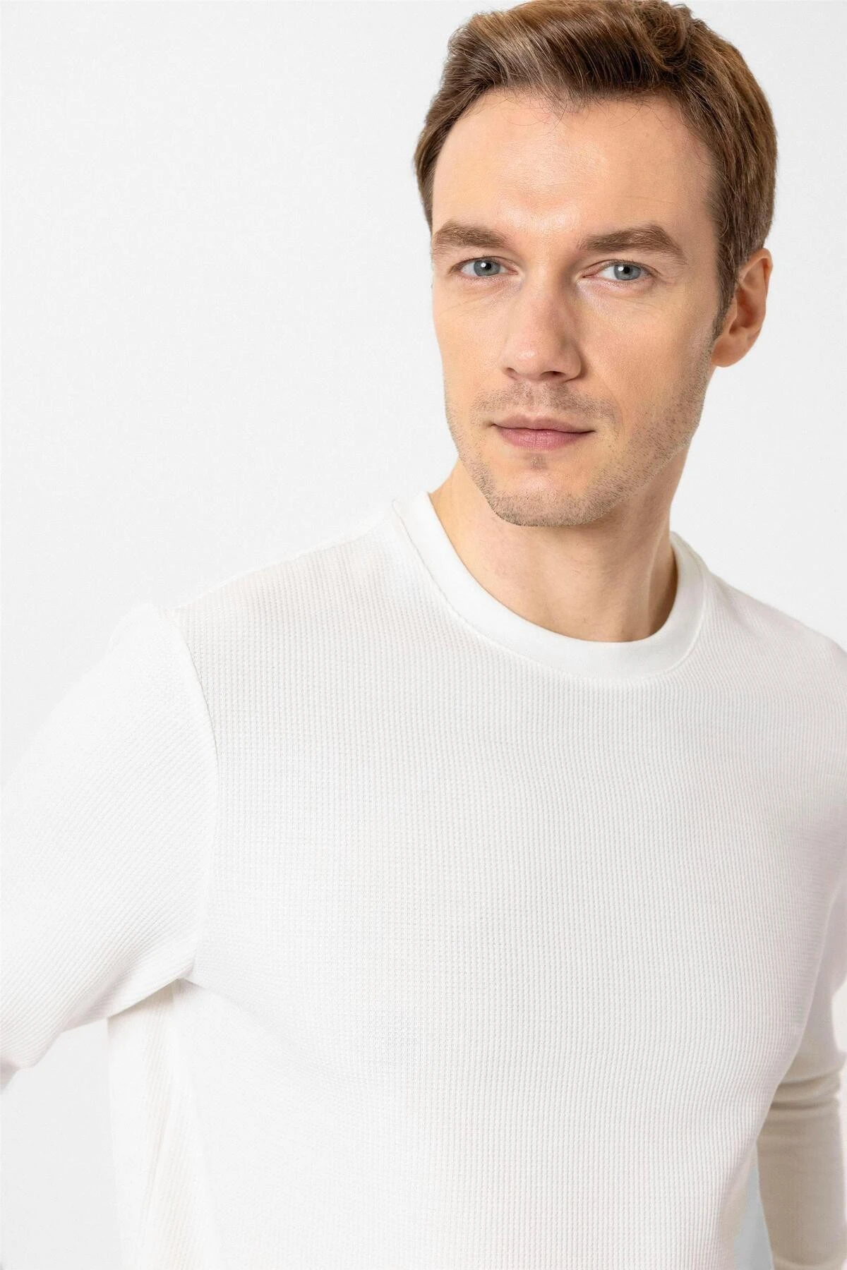 Siyah Regular Armürlü Bisiklet Yaka Triko