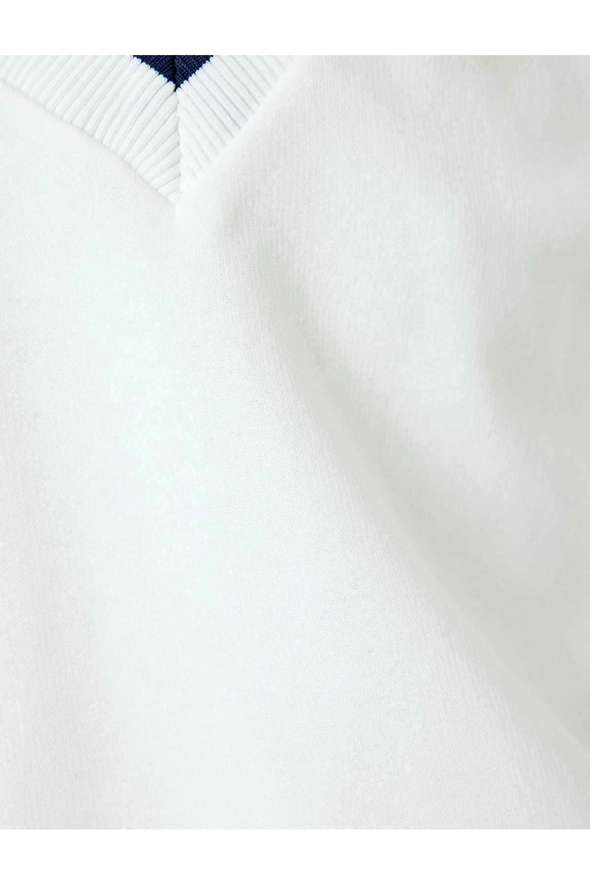 Şardonlu Biyeli Oversize V Yaka Atlet Detaylı Sweatshirt