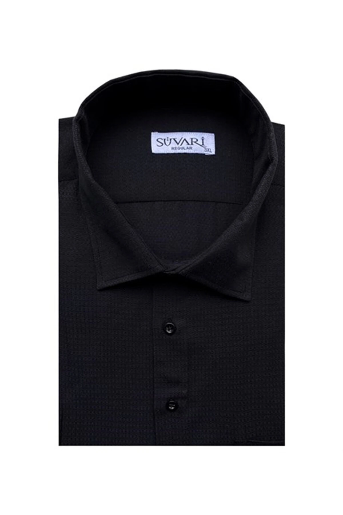 Süvari Battal Beden Armürlü Beyaz Erkek Gömlek