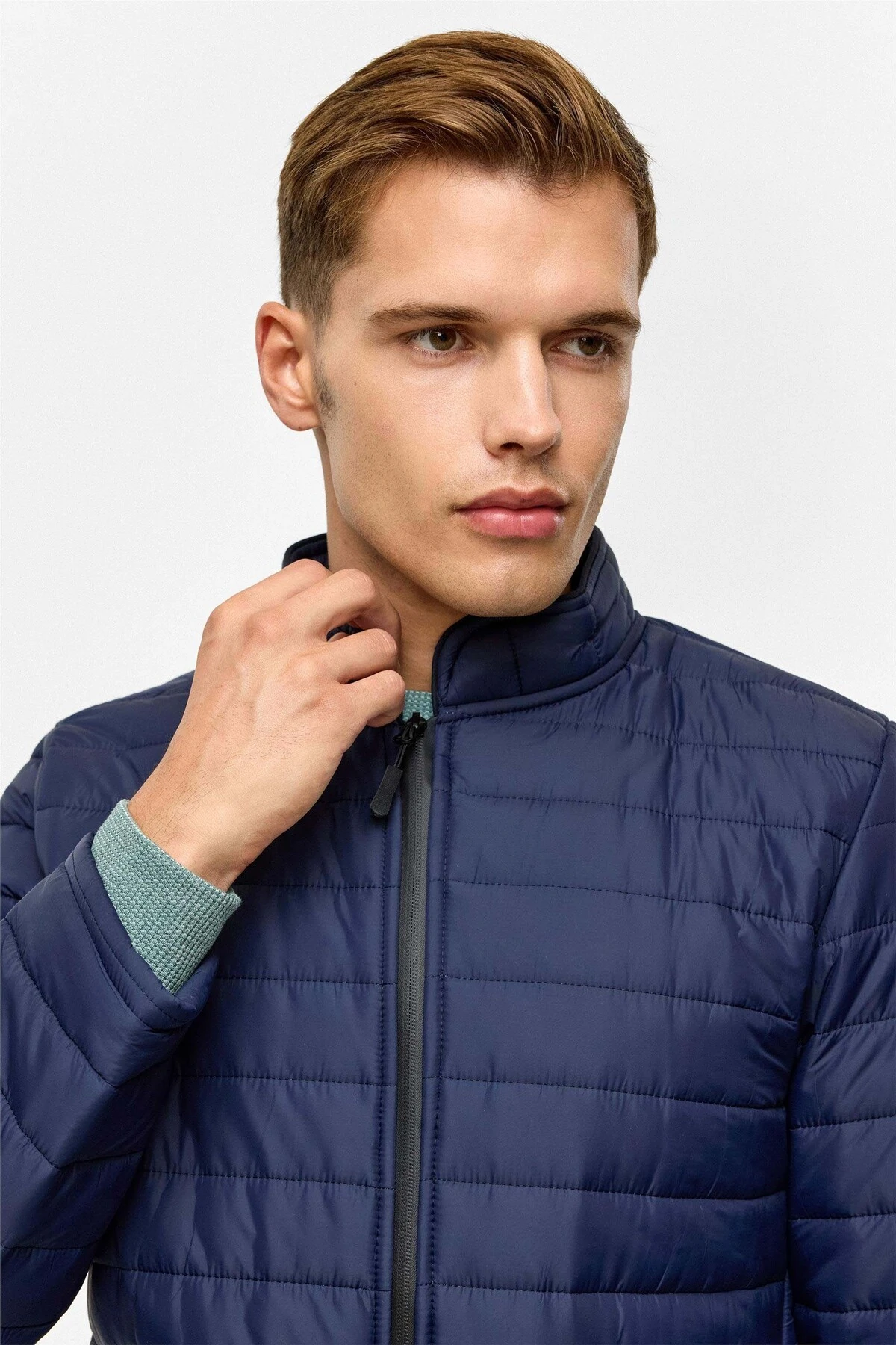 Kapitone Lacivert Erkek Mont Mn2008700517