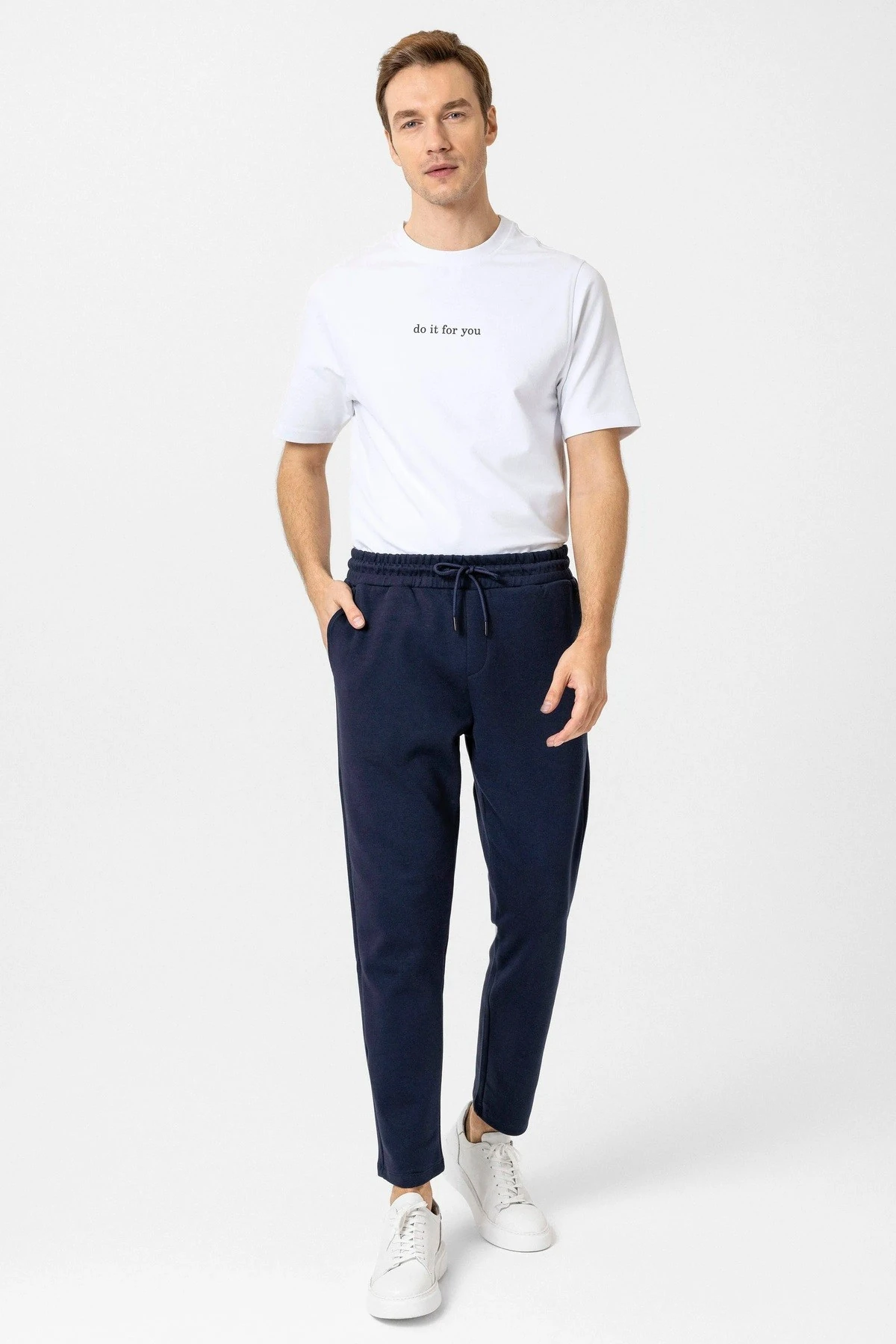 Süvari Bol Kesim Düz Jogger Siyah Eşofman Altı