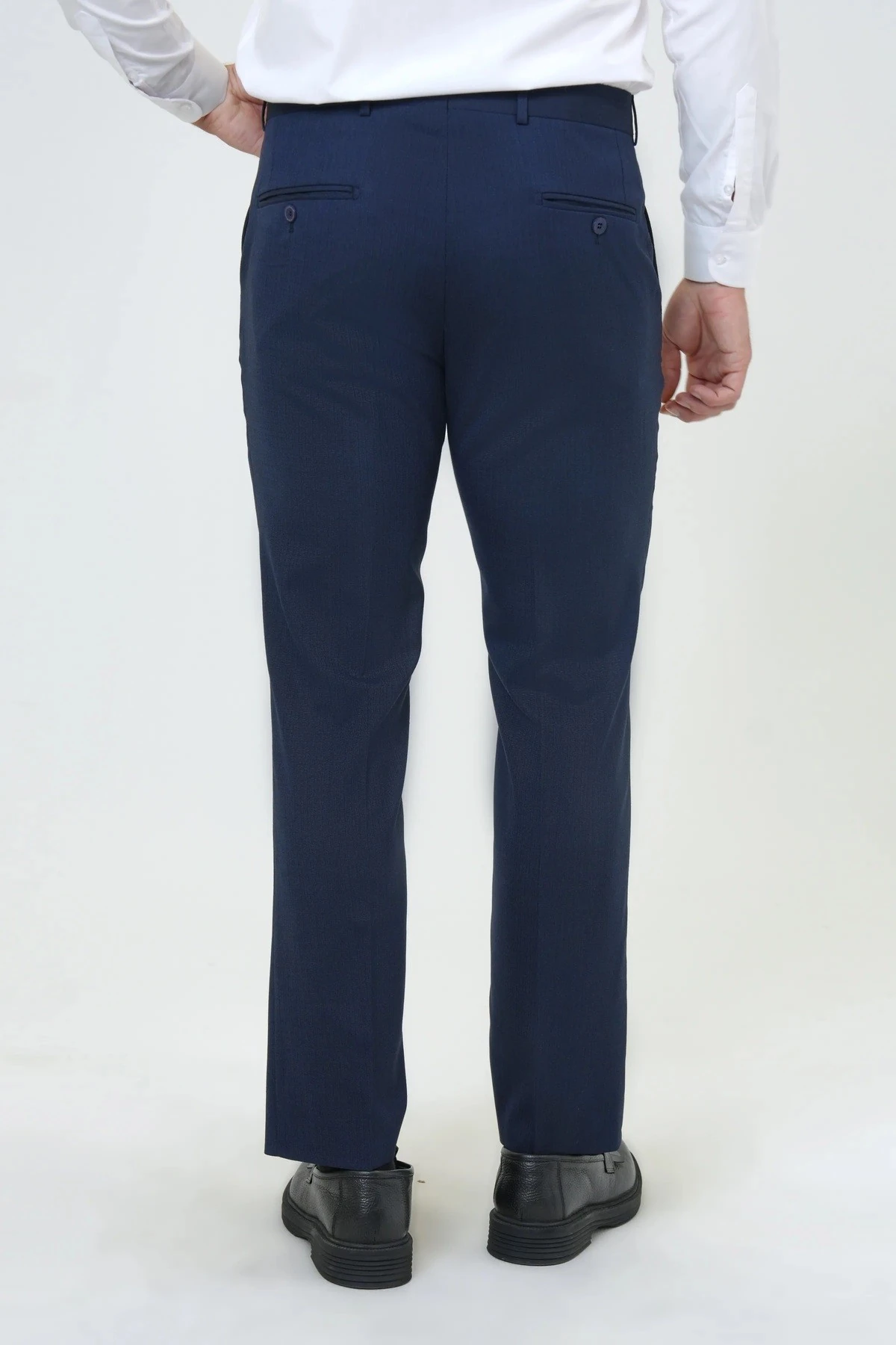 Süvari Slim Fit Esnek Düz Siyah Erkek Kumaş Pantolon