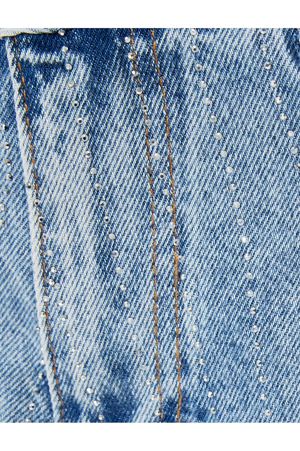 Taşlı Kot Pantolon Düz Paça Cepli - Eve Straight Jeans