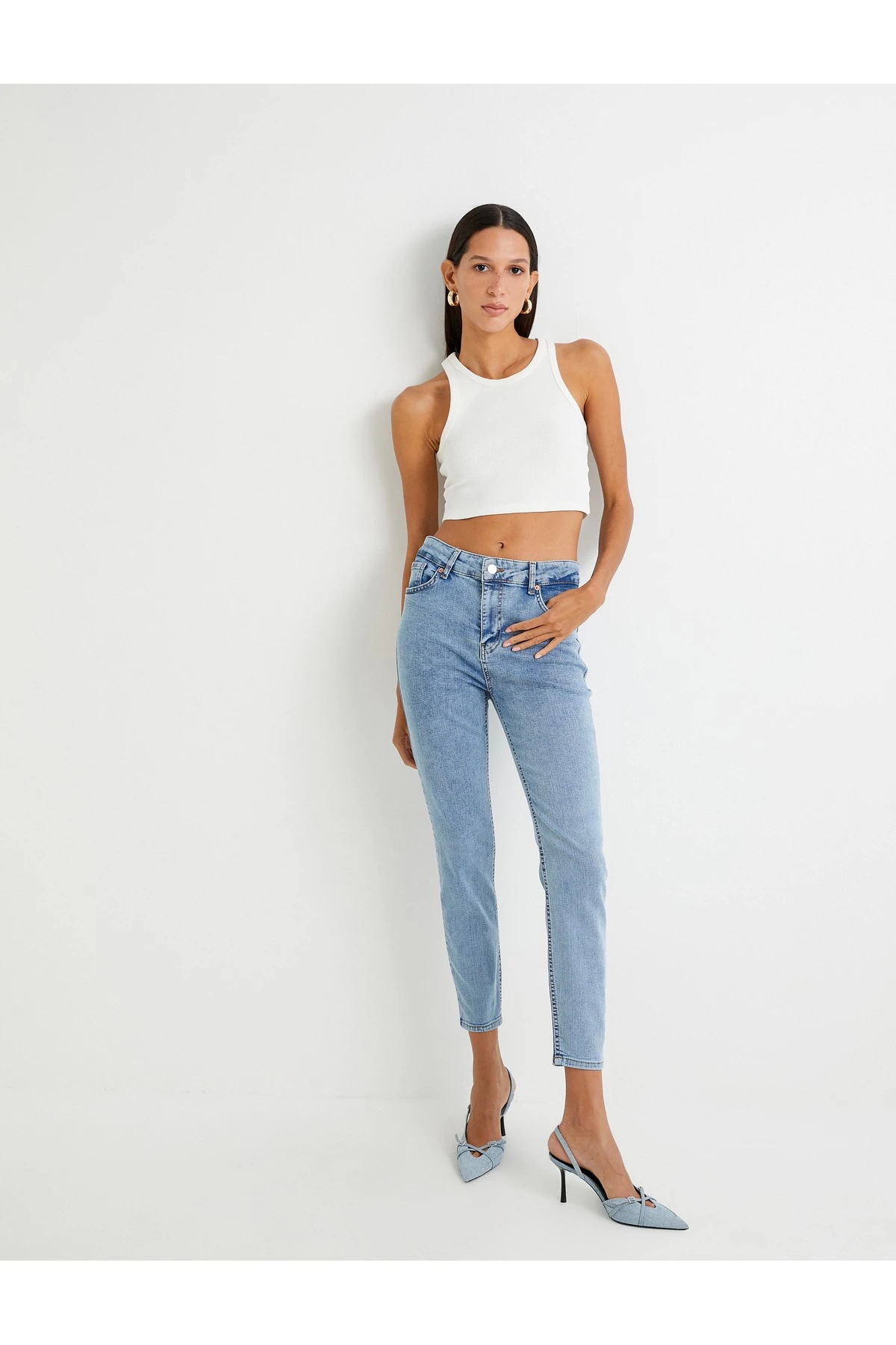 Kadın Jean Pantolon Indigo 4sal40307md