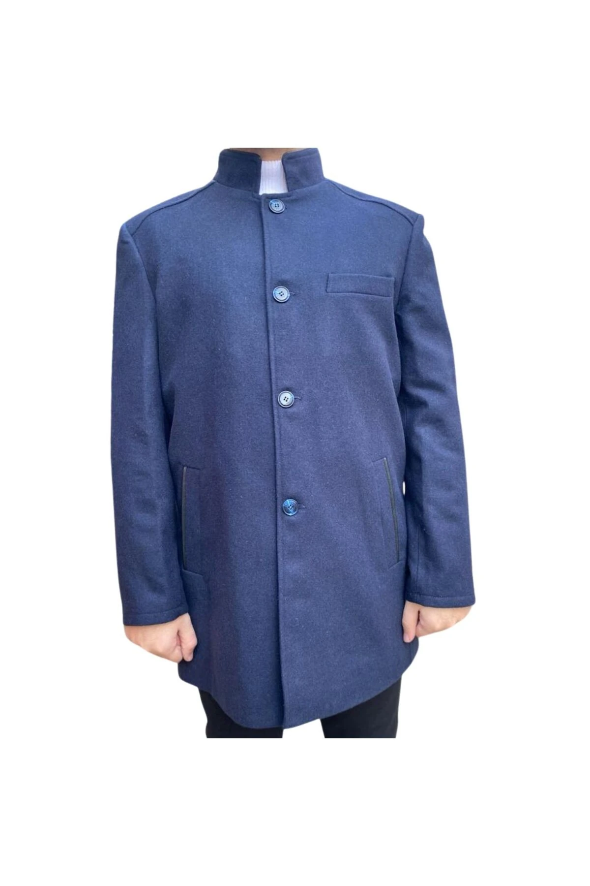 REGULAR FİT PREMİUM YÜN İÇERİKLİ RAHAT KALIP KAŞE KABAN SİYAH