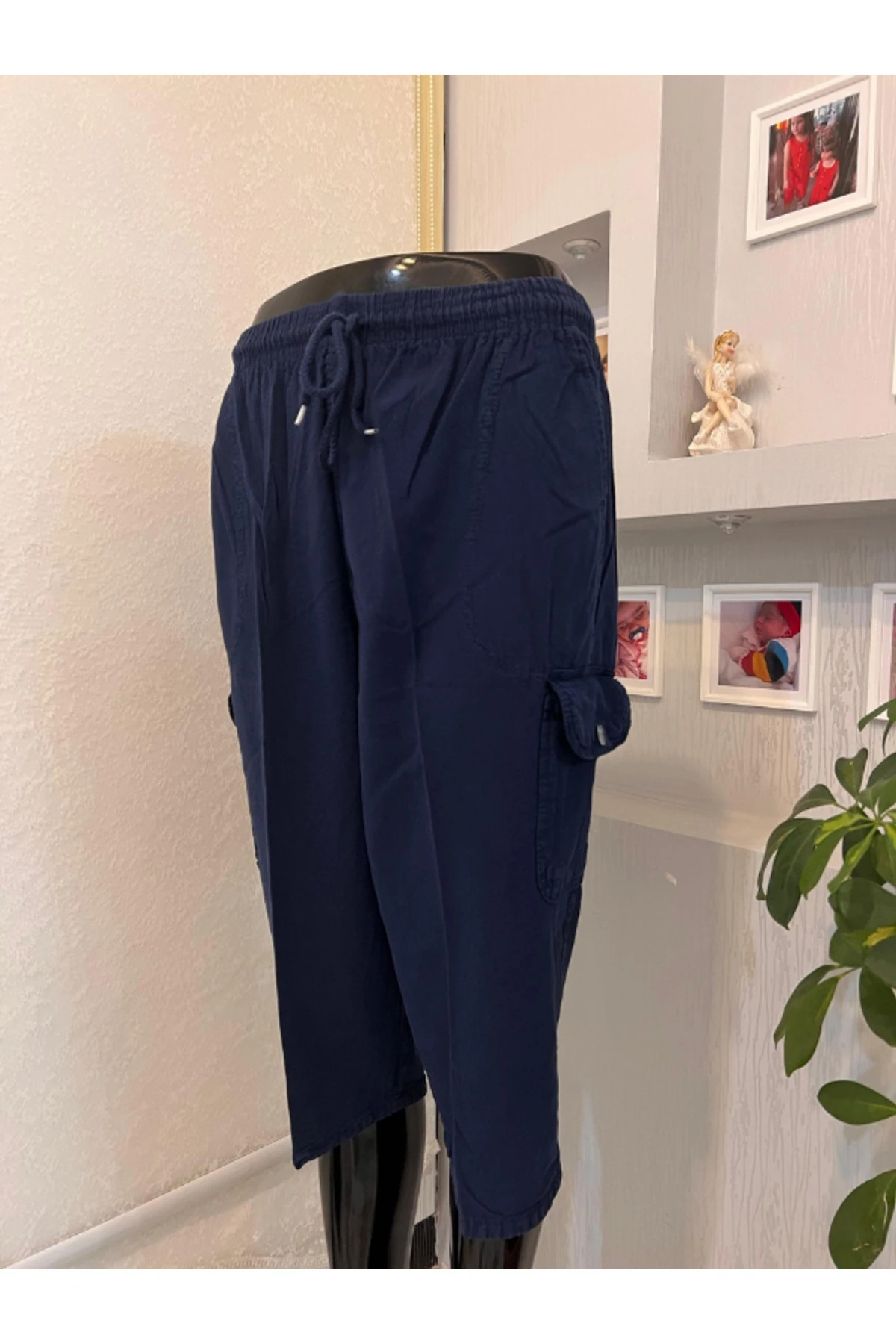 Unisex M-5XL beden %100 Natural Hambezi Keten Komando Cep Kapri