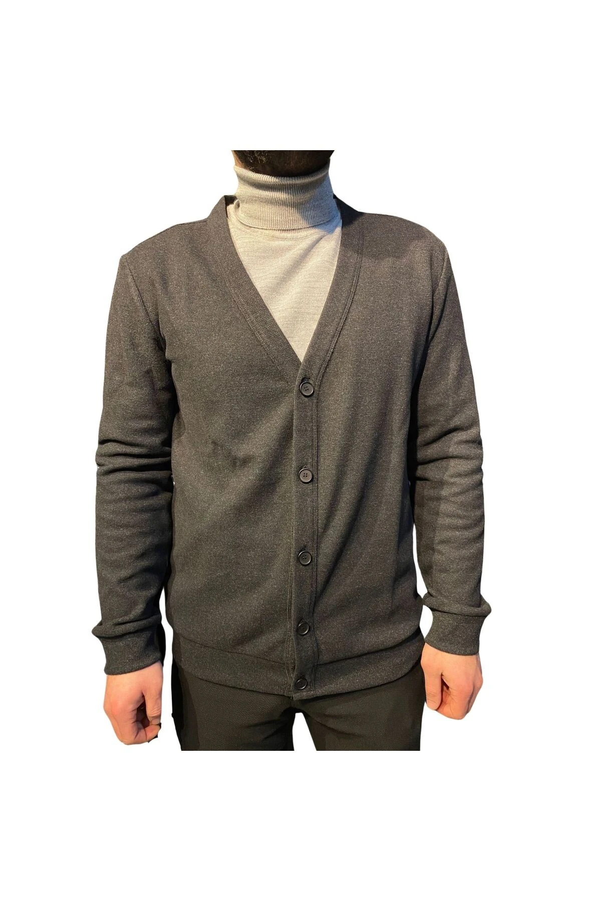 REGULAR KALIP LACİVERT DÜĞMELİ HIRKA